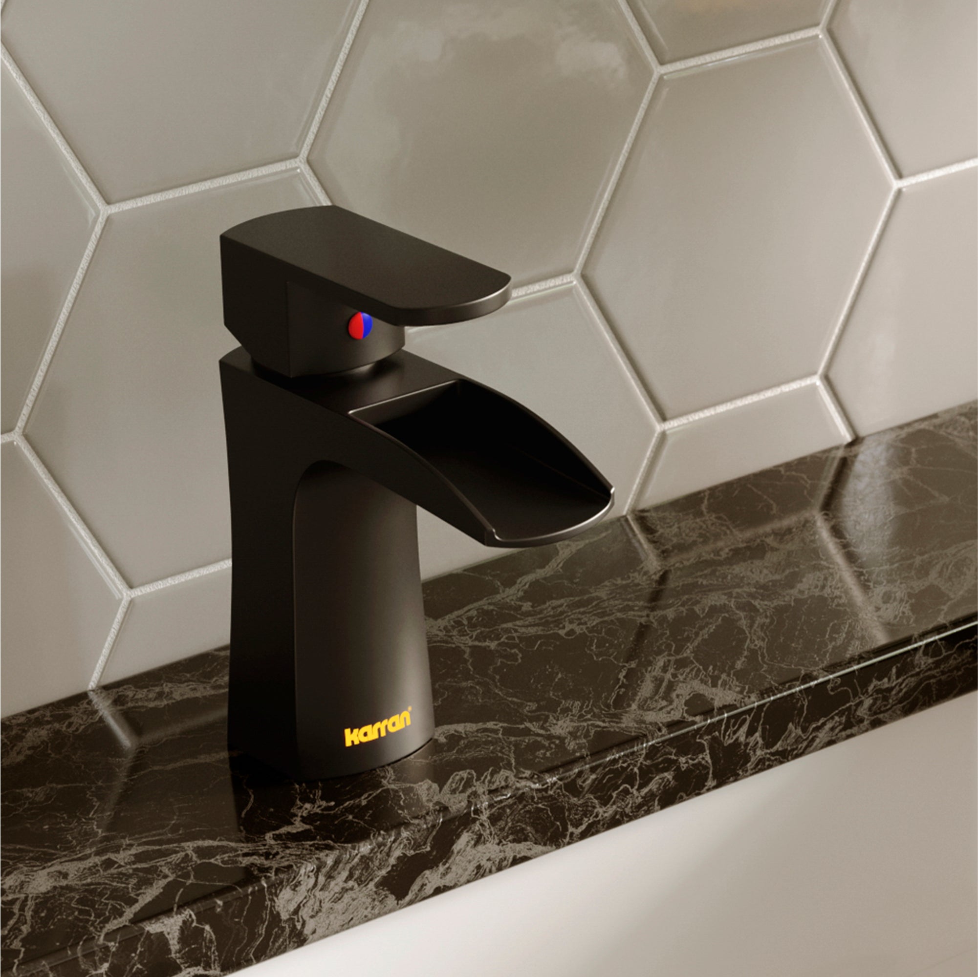Karran Kassel 1.2 GPM Single Lever Handle Lead-free Brass ADA Bathroom Faucet, Basin, Matte Black, KBF440MB