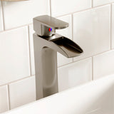 Karran Kassel 1.2 GPM Single Lever Handle Lead-free Brass ADA Bathroom Faucet, Vessel, Stainless Steel, KBF442SS