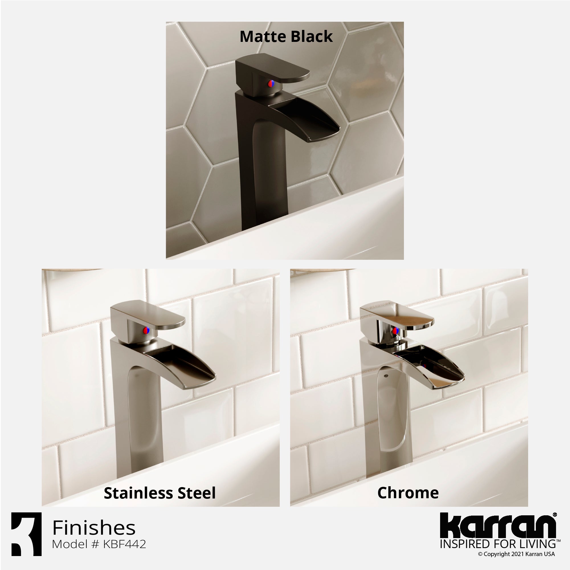 Alternate Image for Karran Kassel 1.2 GPM Single Lever Handle Lead-free Brass ADA Bathroom Faucet, Vessel, Stainless Steel, KBF442SS