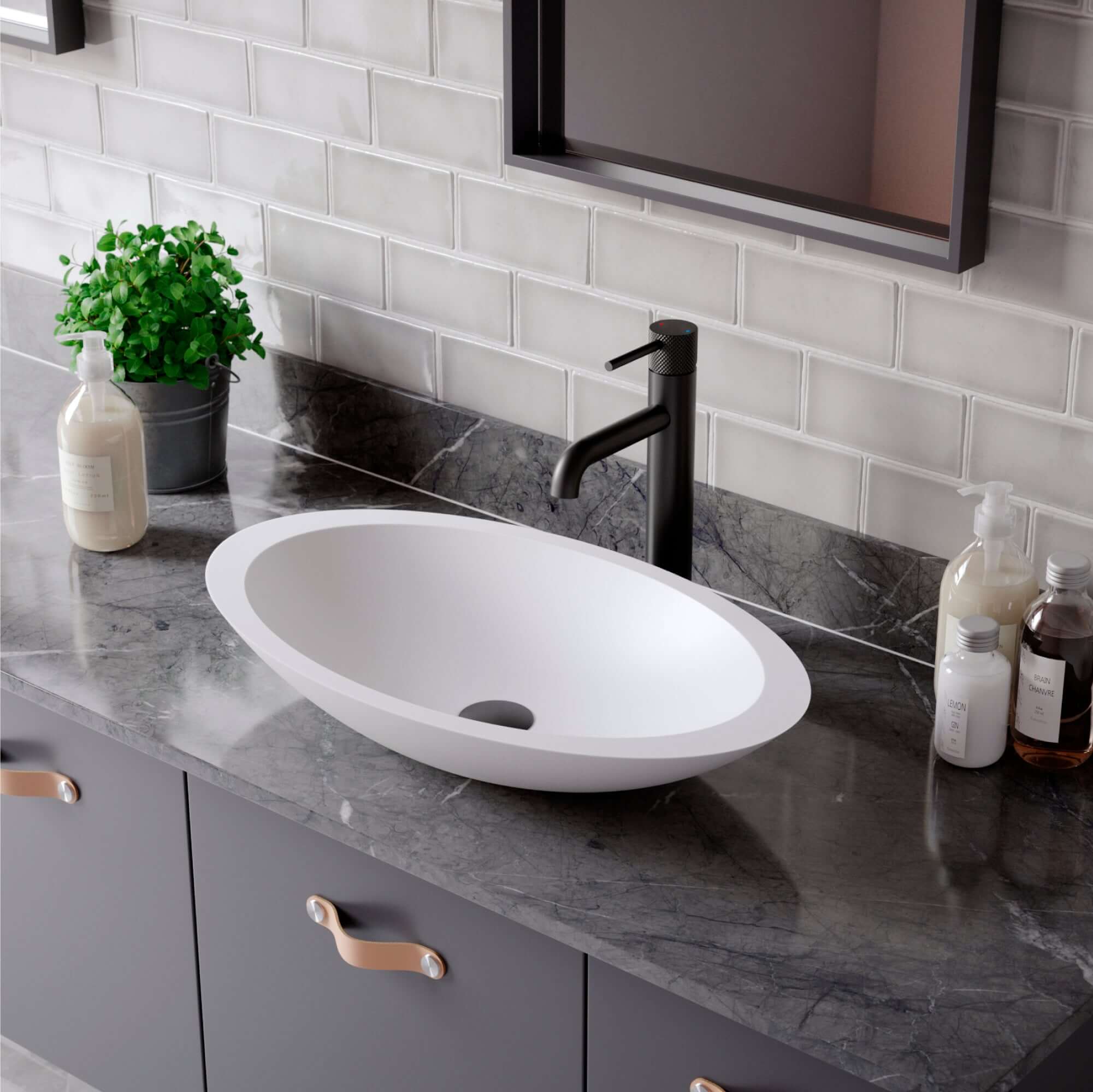 Alternate Image for Karran Tryst 1.2 GPM Single Lever Handle Lead-free Brass ADA Bathroom Faucet, Vessel, Matte Black, KBF462MB