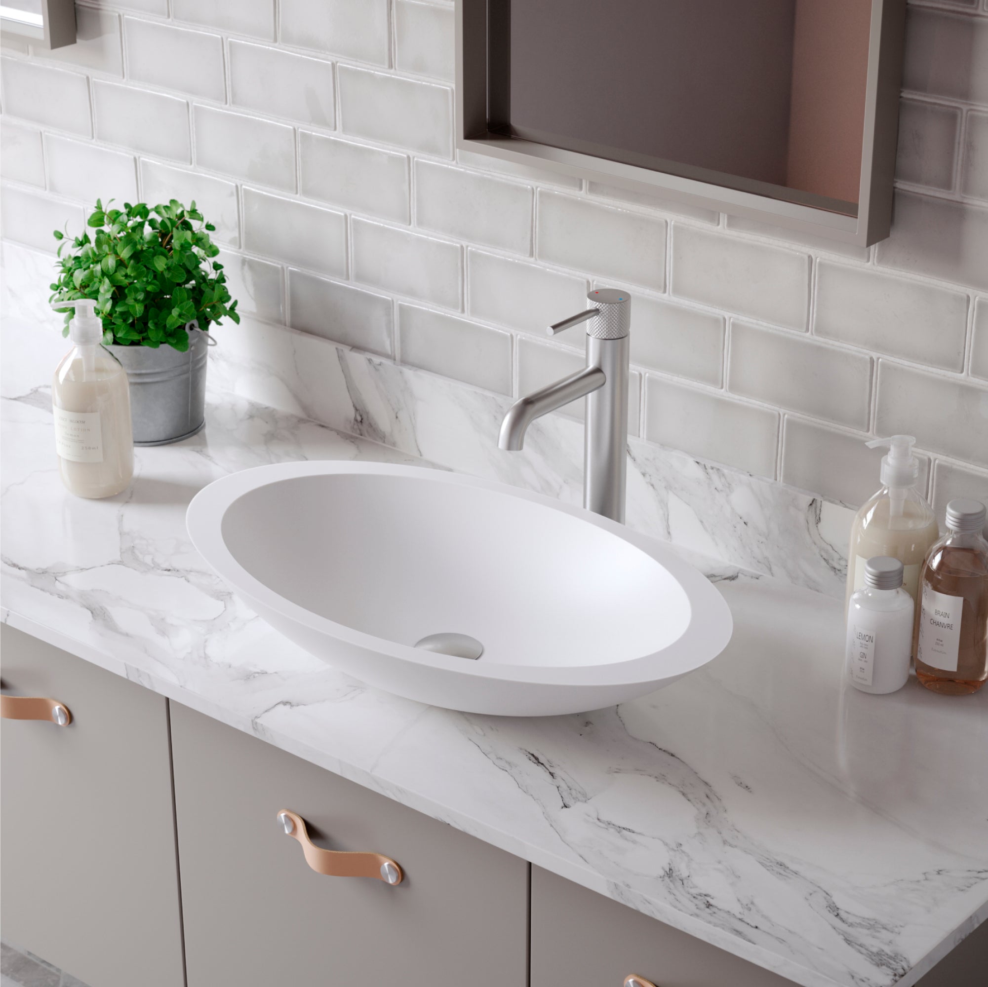 Alternate Image for Karran Tryst 1.2 GPM Single Lever Handle Lead-free Brass ADA Bathroom Faucet, Vessel, Stainless Steel, KBF462SS