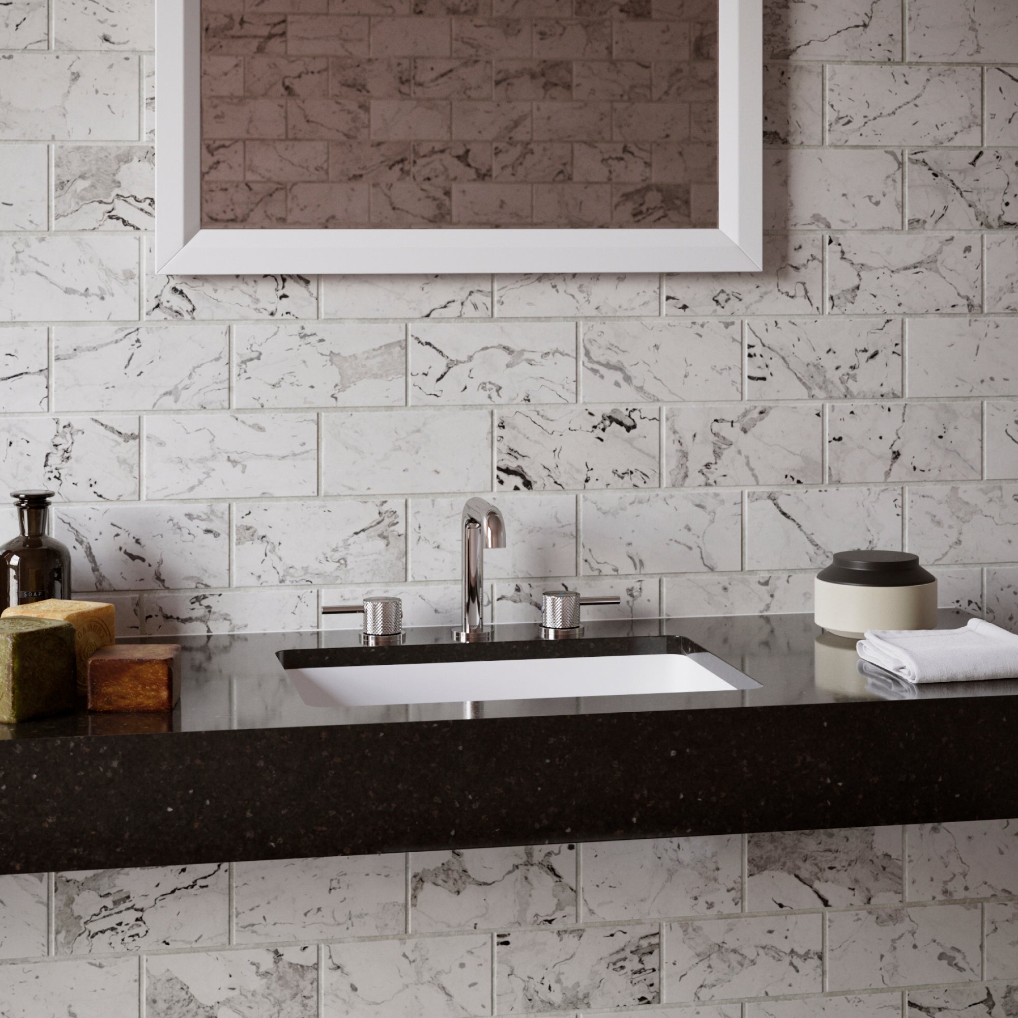 Alternate Image for Karran Tryst 1.2 GPM Double Lever Handle Lead-free Brass ADA Bathroom Faucet, Widespread, Chrome, KBF464C