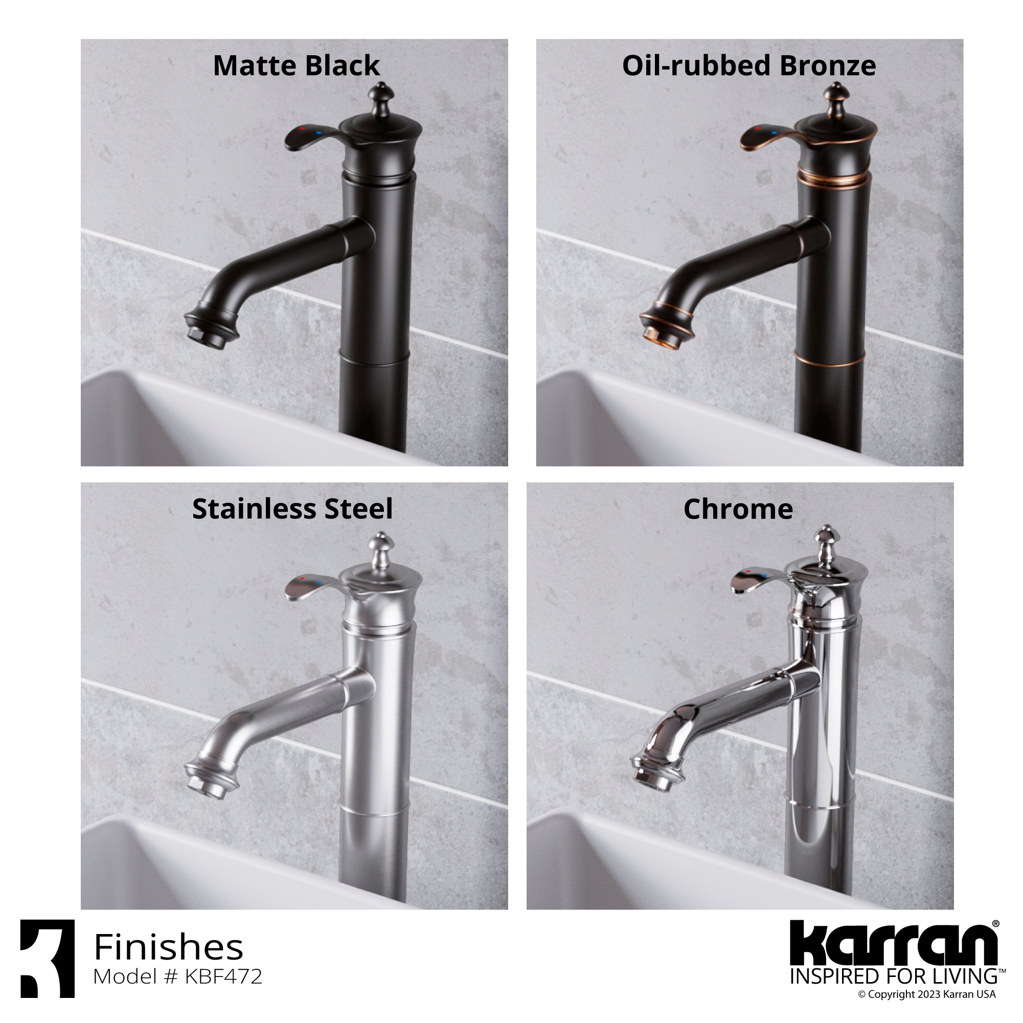 Alternate Image for Karran Vineyard 1.2 GPM Single Lever Handle Lead-free Brass ADA Bathroom Faucet, Vessel, Oil Rubbed Bronze, KBF472ORB