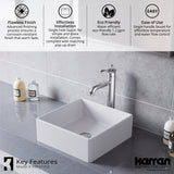 Karran Vineyard 1.2 GPM Single Lever Handle Lead-free Brass ADA Bathroom Faucet, Vessel, Stainless Steel, KBF472SS