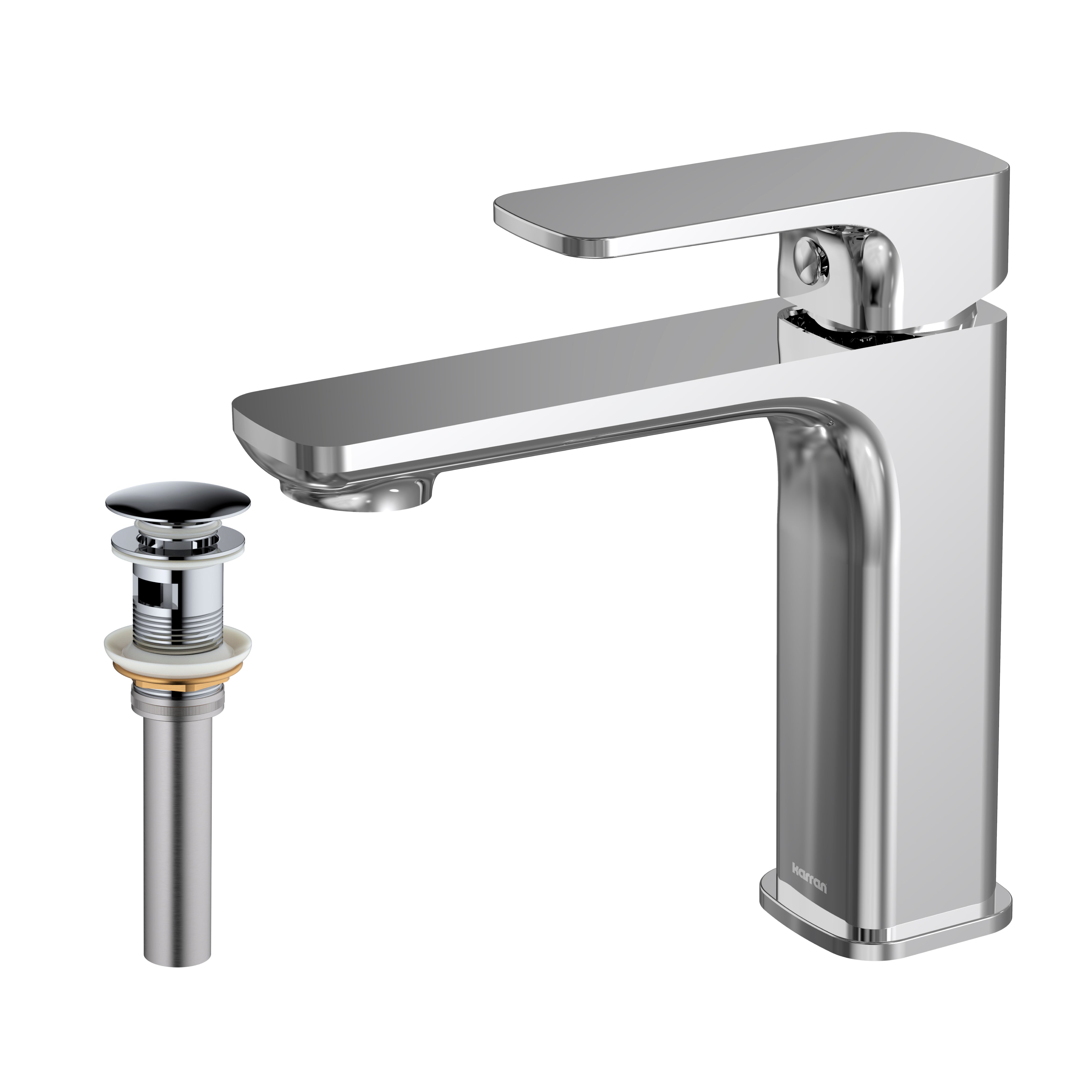 Karran Venda 1.2 GPM Single Lever Handle Lead-free Brass ADA Bathroom Faucet, Basin, Chrome, KBF510C