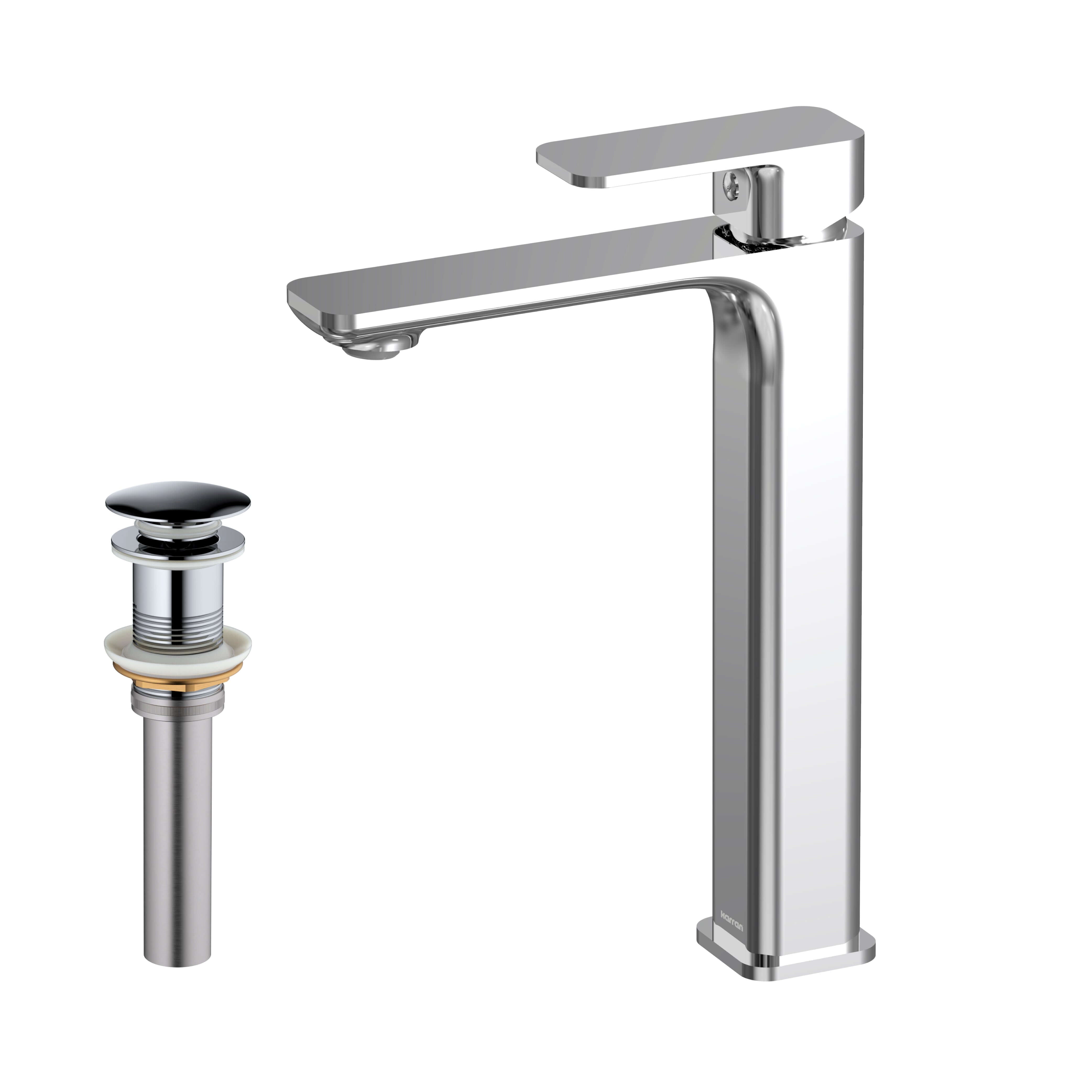 Alternate Image for Karran Venda 1.2 GPM Single Lever Handle Lead-free Brass ADA Bathroom Faucet, Vessel, Chrome, KBF512C