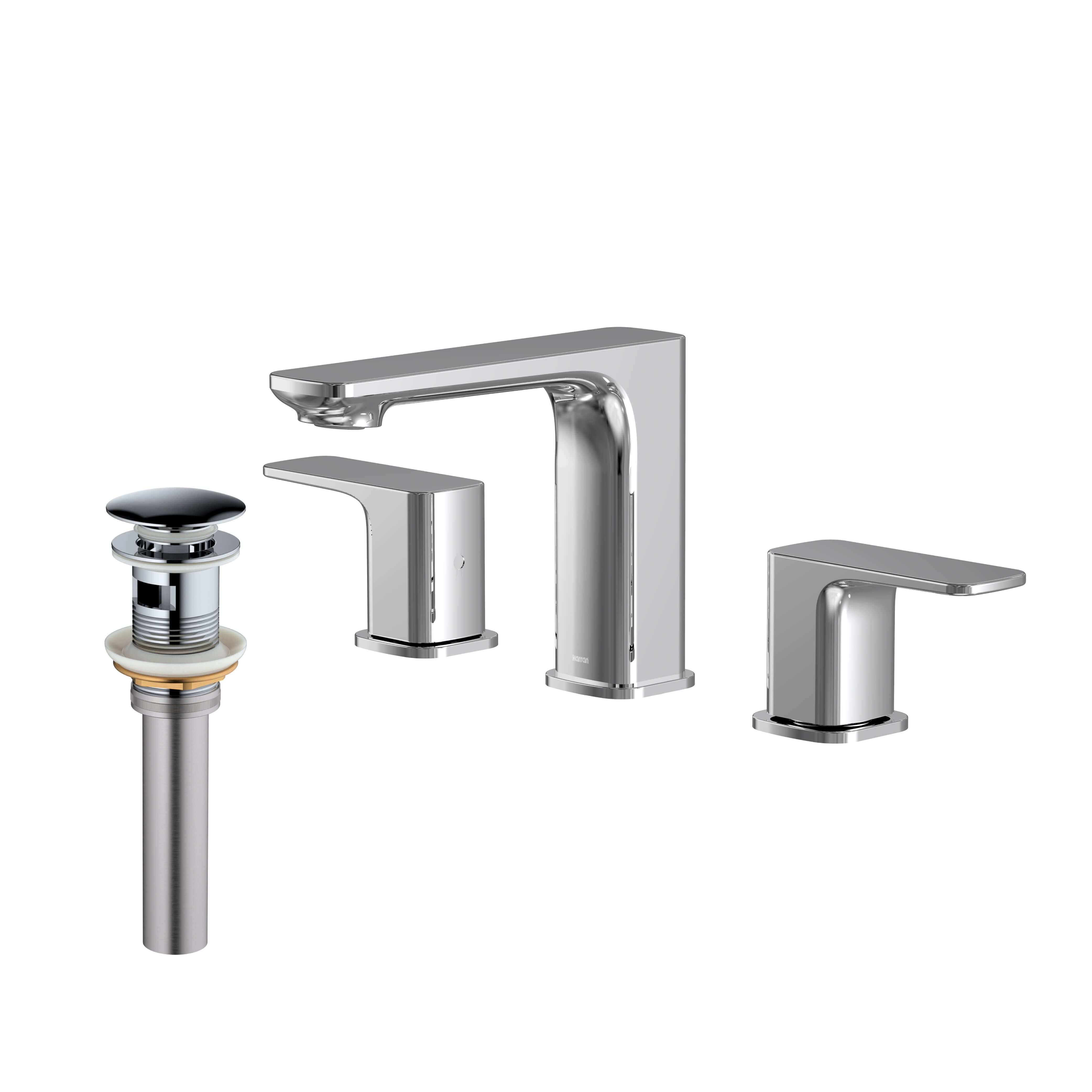 Alternate Image for Karran Venda 1.2 GPM Double Lever Handle Lead-free Brass ADA Bathroom Faucet, Widespread, Chrome, KBF514C