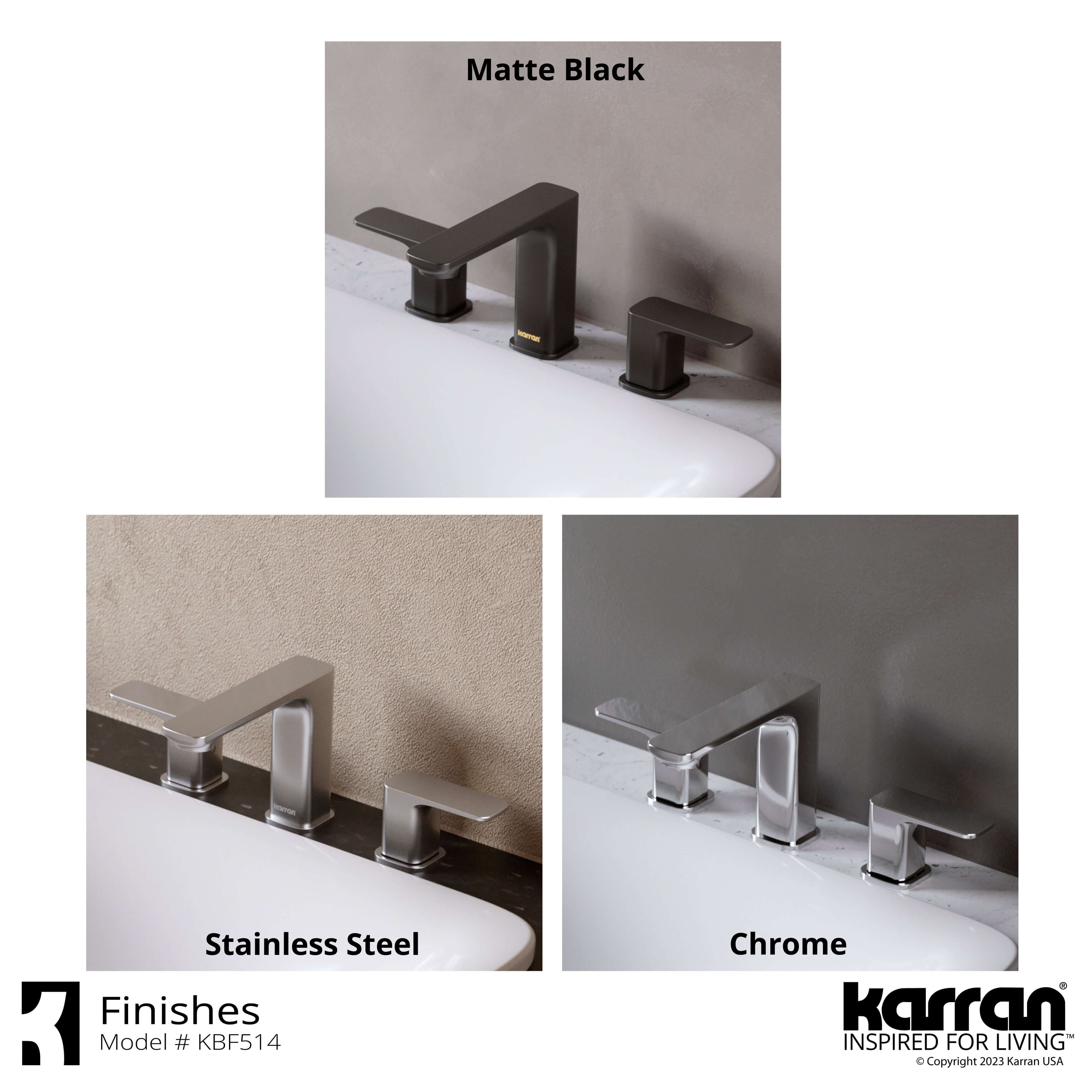 Alternate Image for Karran Venda 1.2 GPM Double Lever Handle Lead-free Brass ADA Bathroom Faucet, Widespread, Chrome, KBF514C
