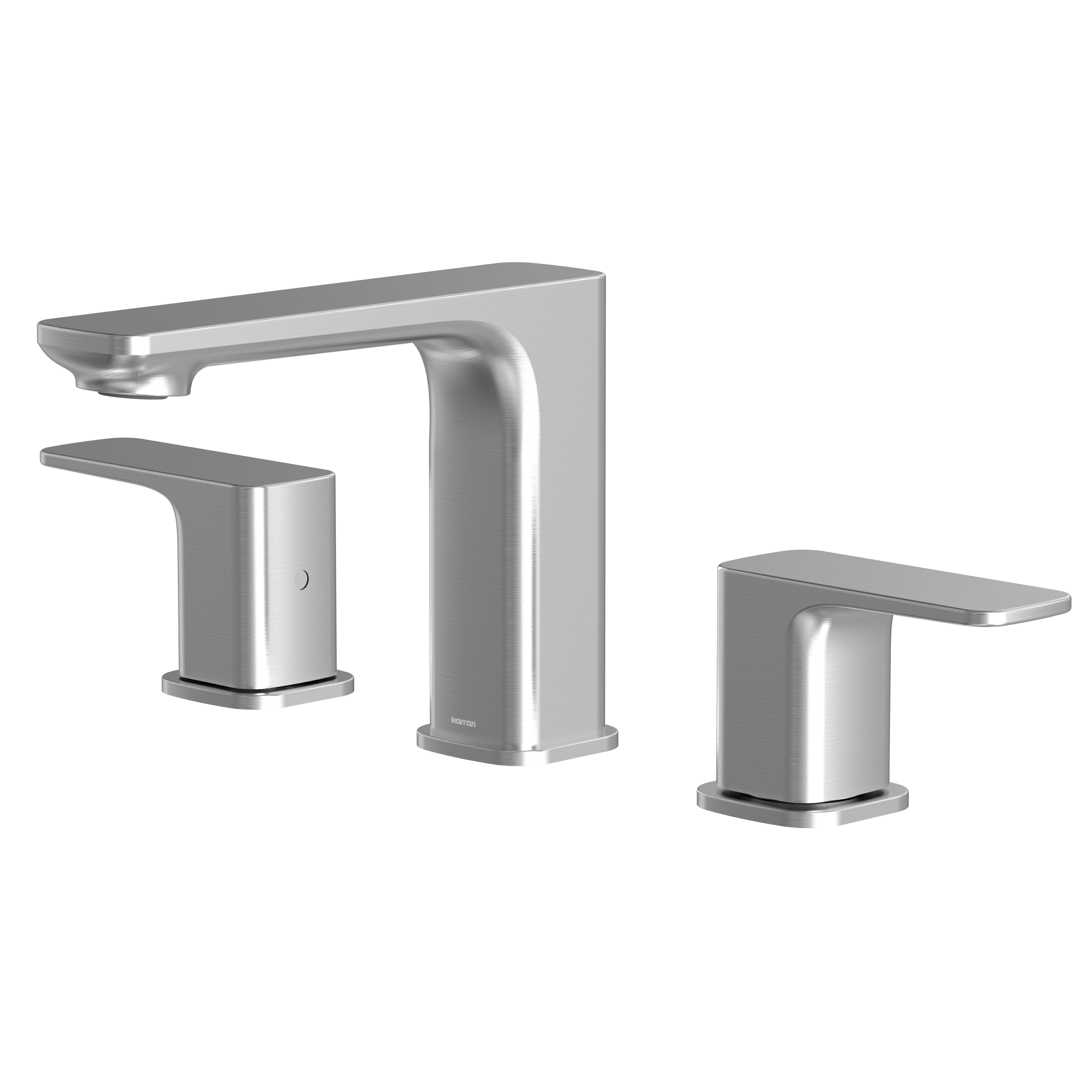 Karran Venda 1.2 GPM Double Lever Handle Lead-free Brass ADA Bathroom Faucet, Widespread, Stainless Steel, KBF514SS