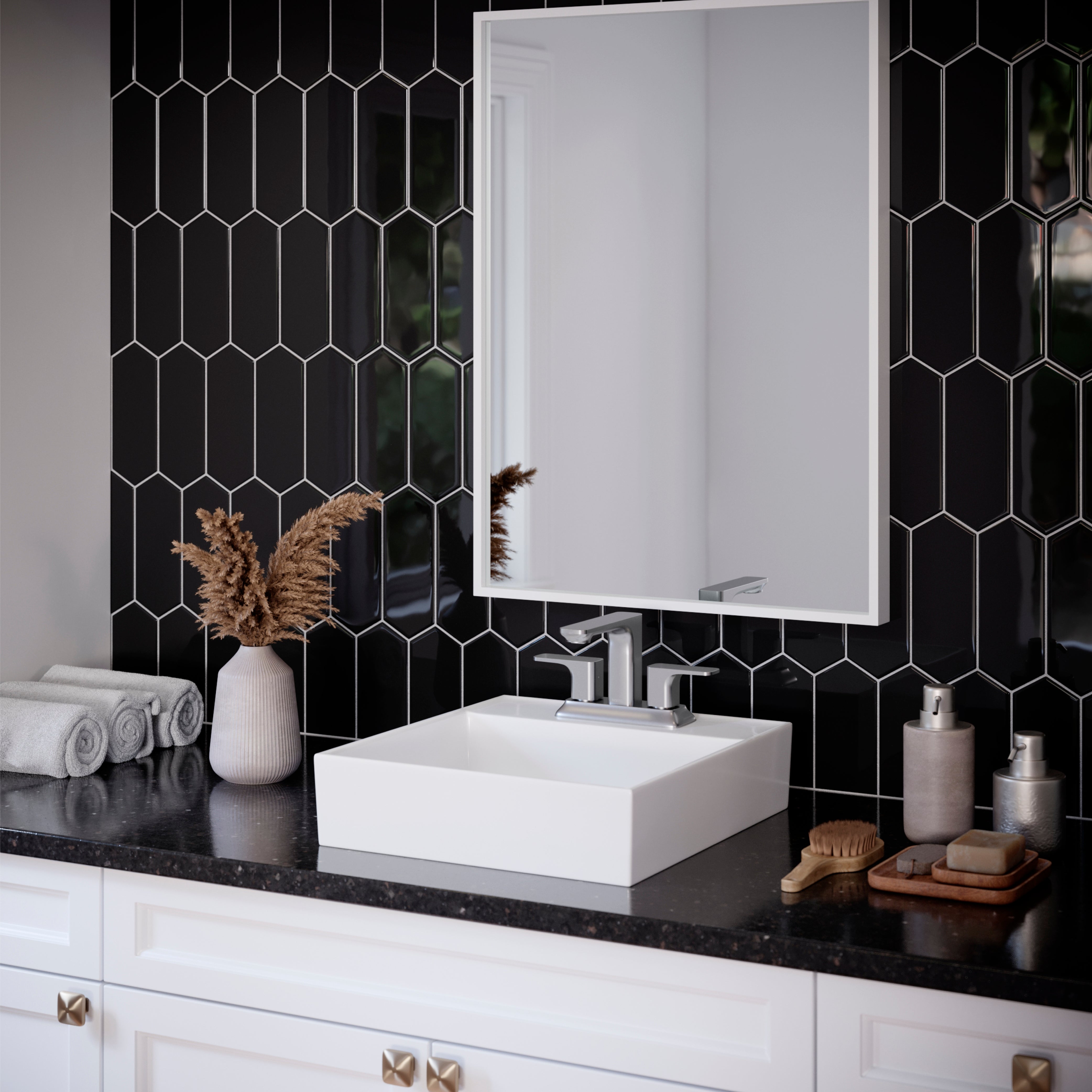 Alternate Image for Karran Venda 1.2 GPM Double Lever Handle Lead-free Brass ADA Bathroom Faucet, Centerset, Stainless Steel, KBF516SS