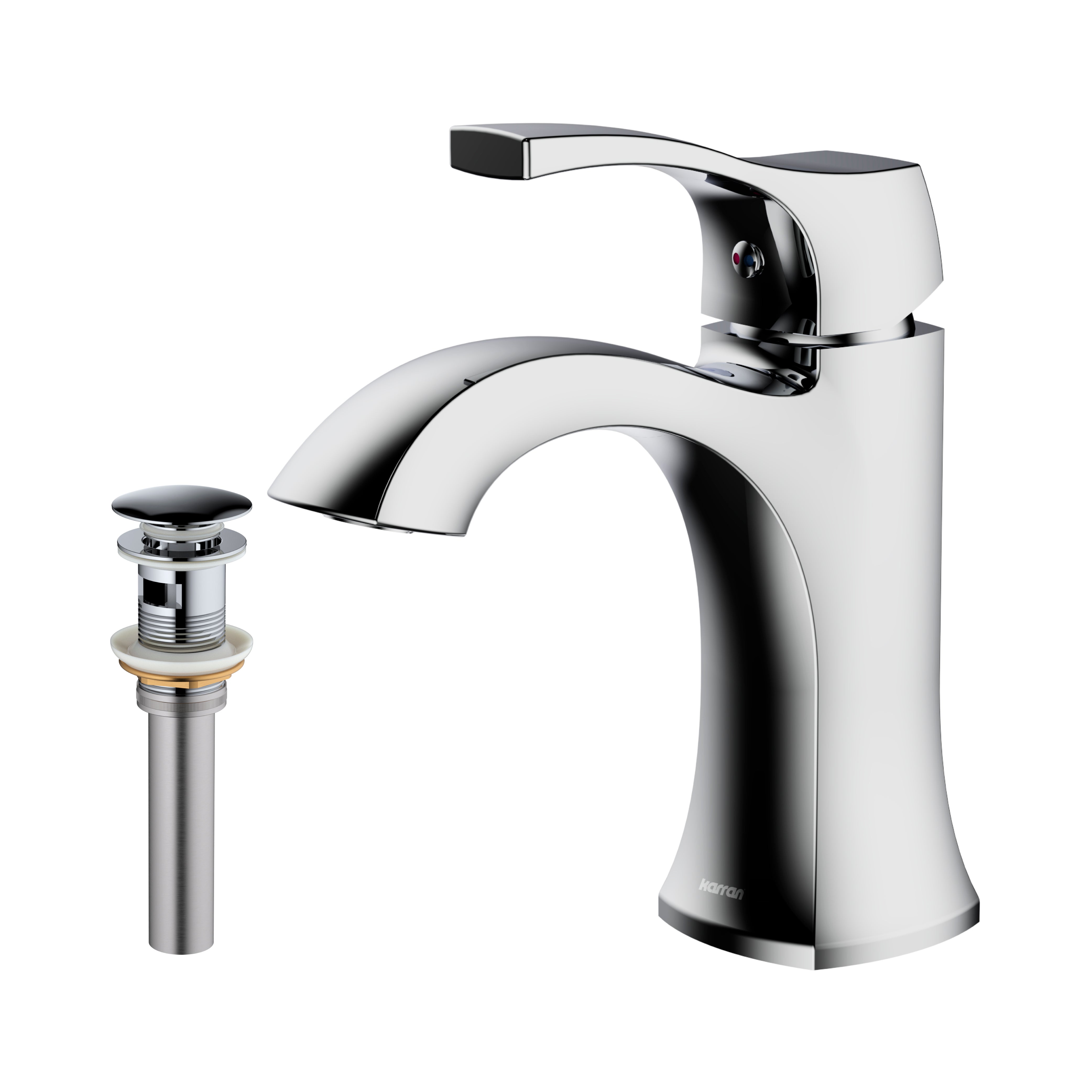 Karran Randburg 1.2 GPM Single Lever Handle Lead-free Brass ADA Bathroom Faucet, Basin, Chrome, KBF520C