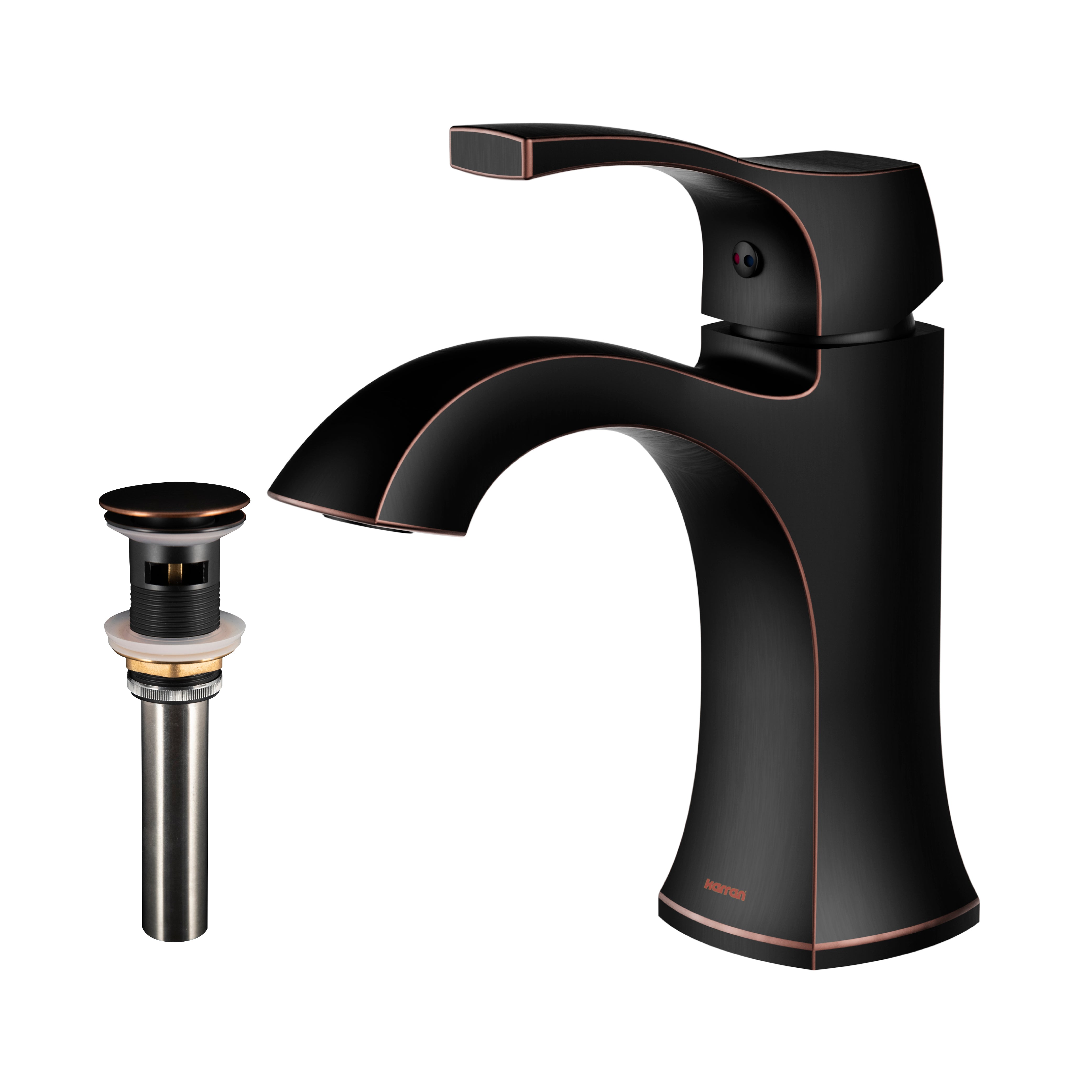 Karran Randburg 1.2 GPM Single Lever Handle Lead-free Brass ADA Bathroom Faucet, Basin, Oil Rubbed Bronze, KBF520ORB
