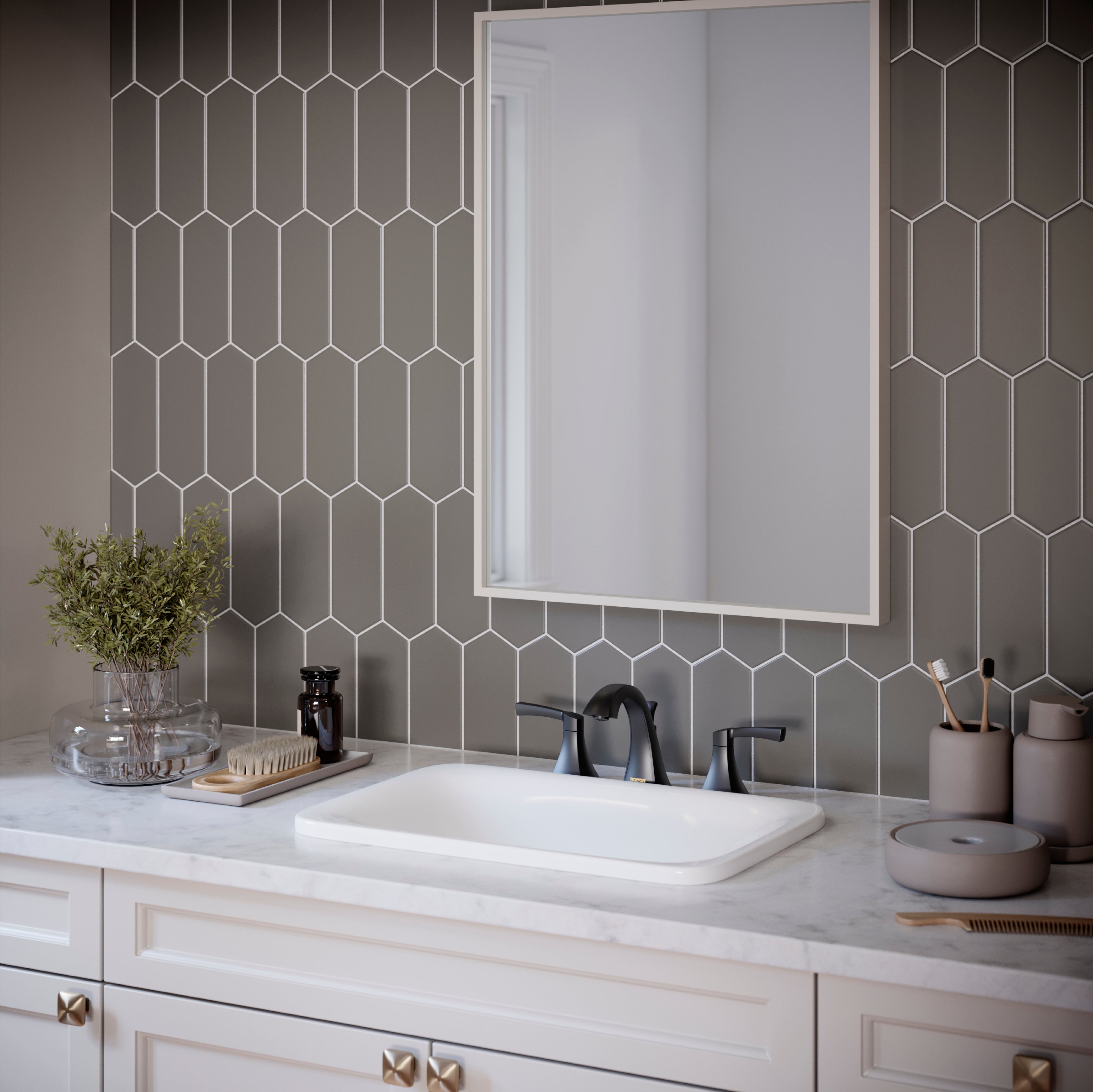 Alternate Image for Karran Randburg 1.2 GPM Double Lever Handle Lead-free Brass ADA Bathroom Faucet, Widespread, Matte Black, KBF524MB