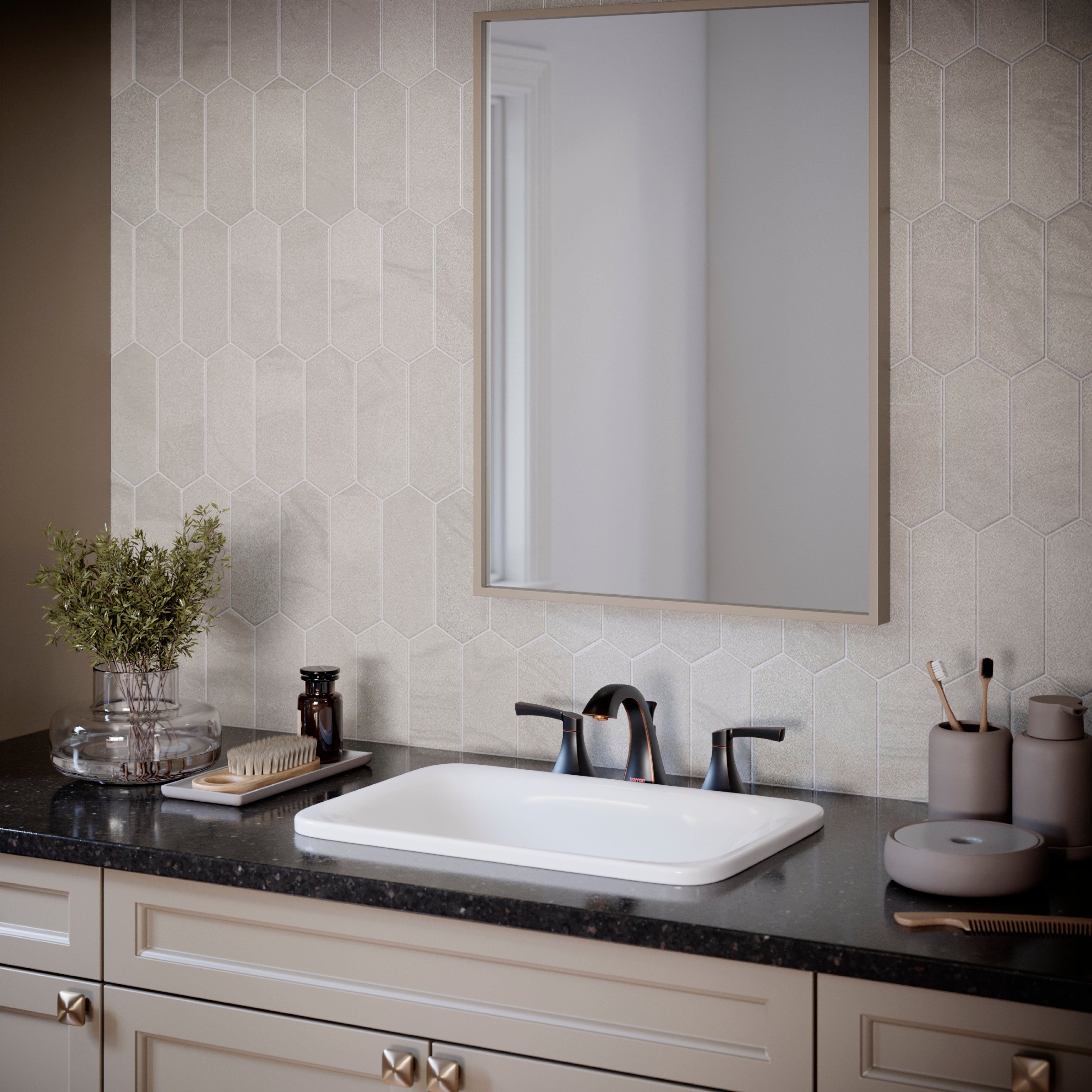 Alternate Image for Karran Randburg 1.2 GPM Double Lever Handle Lead-free Brass ADA Bathroom Faucet, Widespread, Oil Rubbed Bronze, KBF524ORB