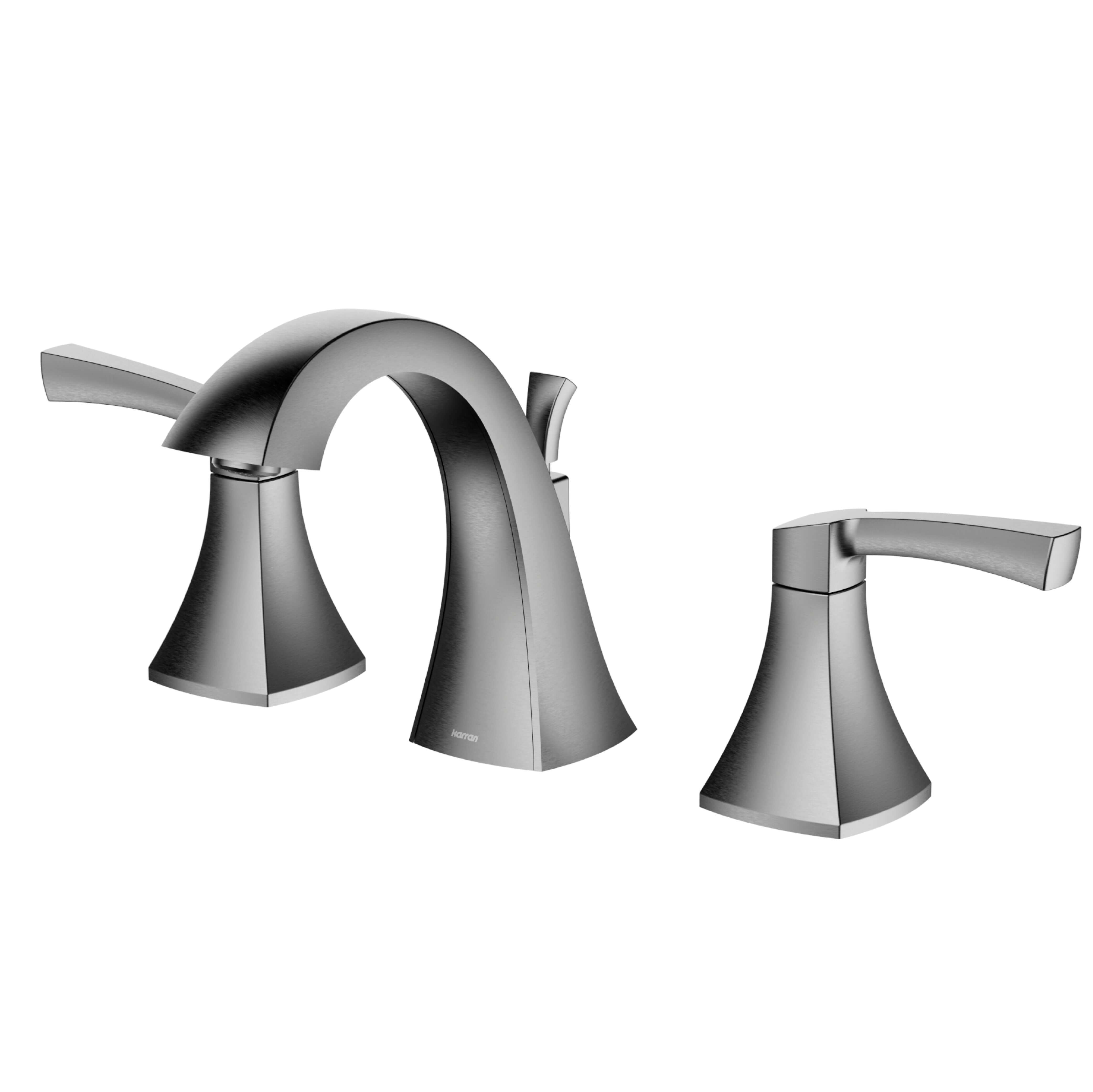 Alternate Image for Karran Randburg 1.2 GPM Double Lever Handle Lead-free Brass ADA Bathroom Faucet, Widespread, Stainless Steel, KBF524SS