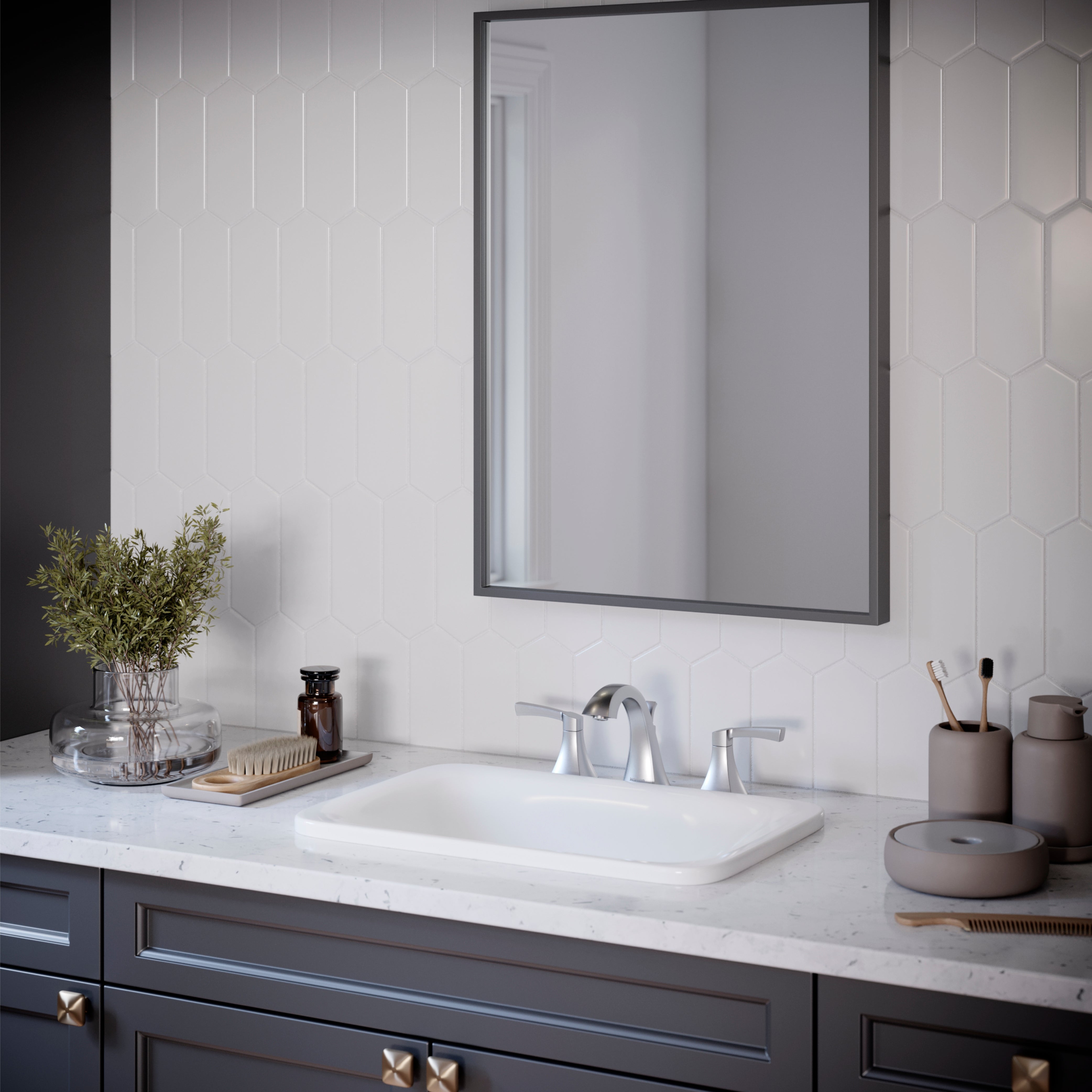 Alternate Image for Karran Randburg 1.2 GPM Double Lever Handle Lead-free Brass ADA Bathroom Faucet, Widespread, Stainless Steel, KBF524SS