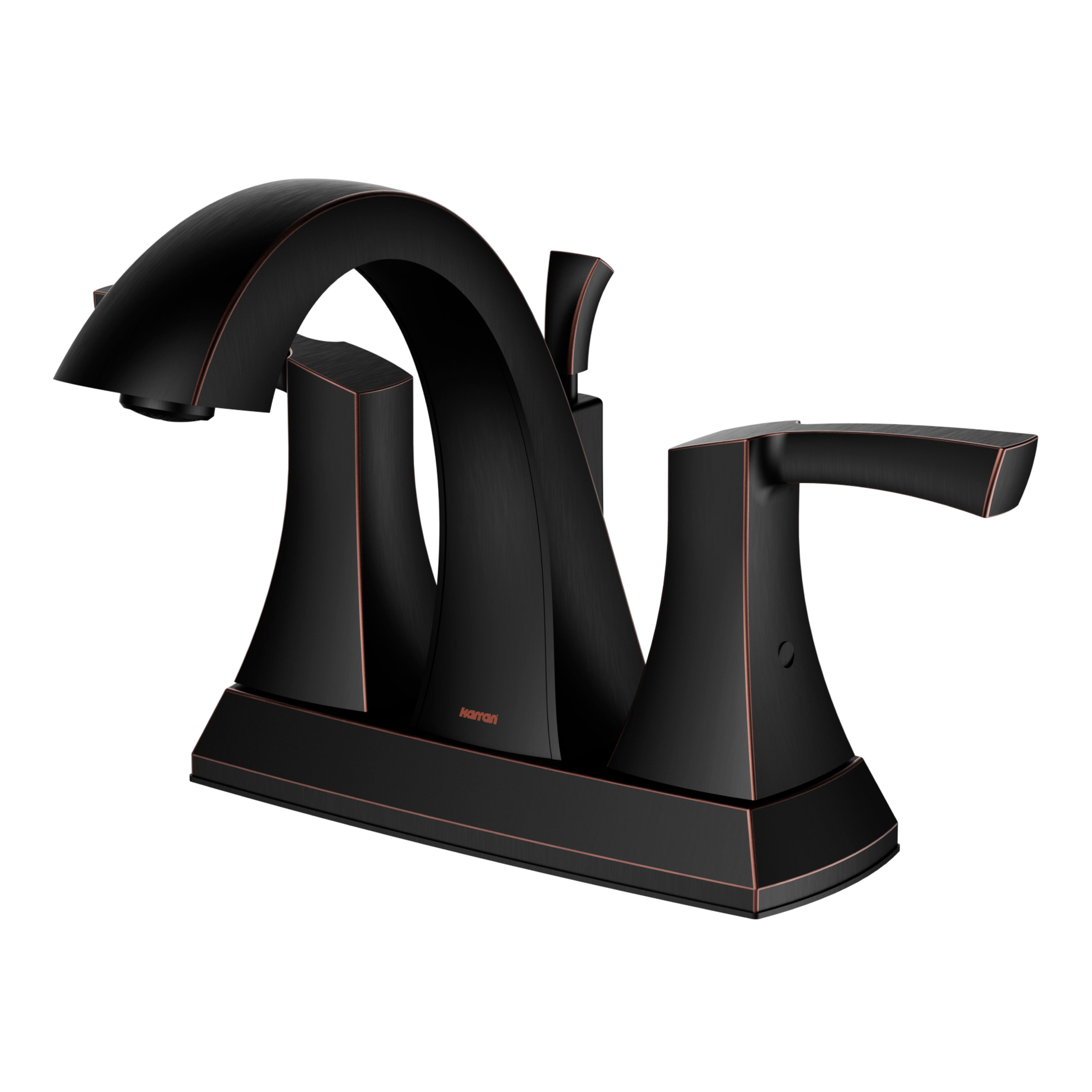Karran Randburg 1.2 GPM Double Lever Handle Lead-free Brass ADA Bathroom Faucet, Centerset, Oil Rubbed Bronze, KBF526ORB