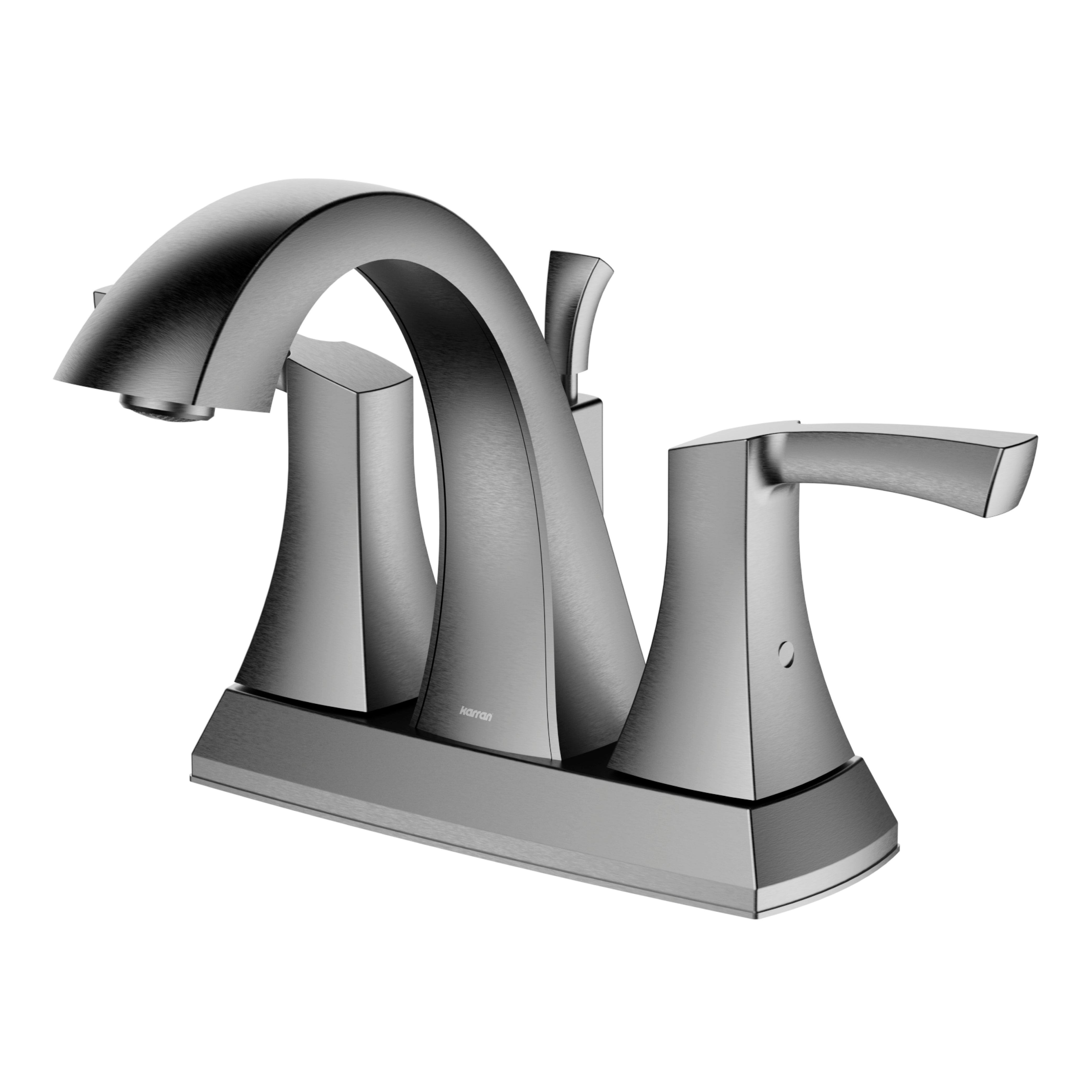 Karran Randburg 1.2 GPM Double Lever Handle Lead-free Brass ADA Bathroom Faucet, Centerset, Stainless Steel, KBF526SS