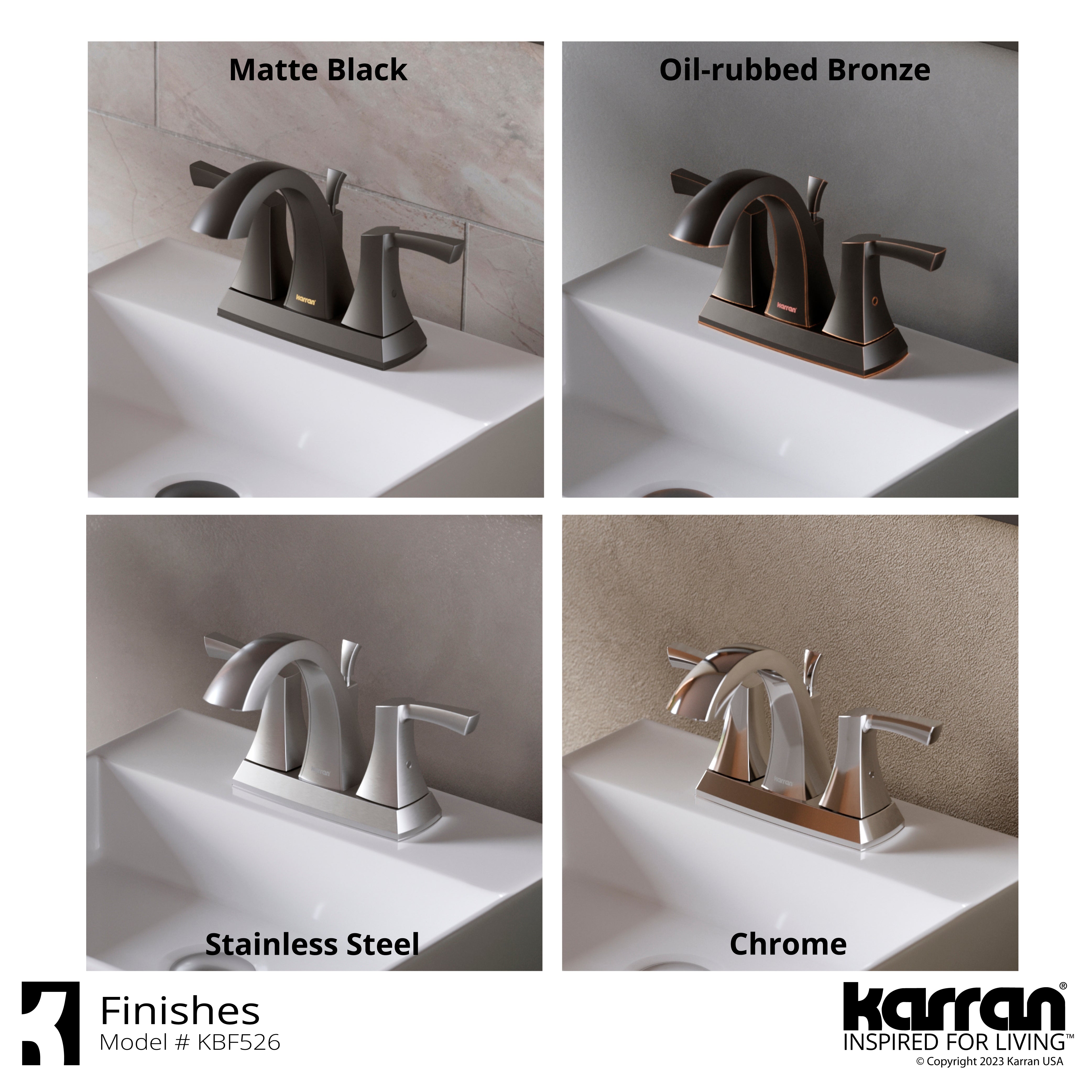 Alternate Image for Karran Randburg 1.2 GPM Double Lever Handle Lead-free Brass ADA Bathroom Faucet, Centerset, Stainless Steel, KBF526SS