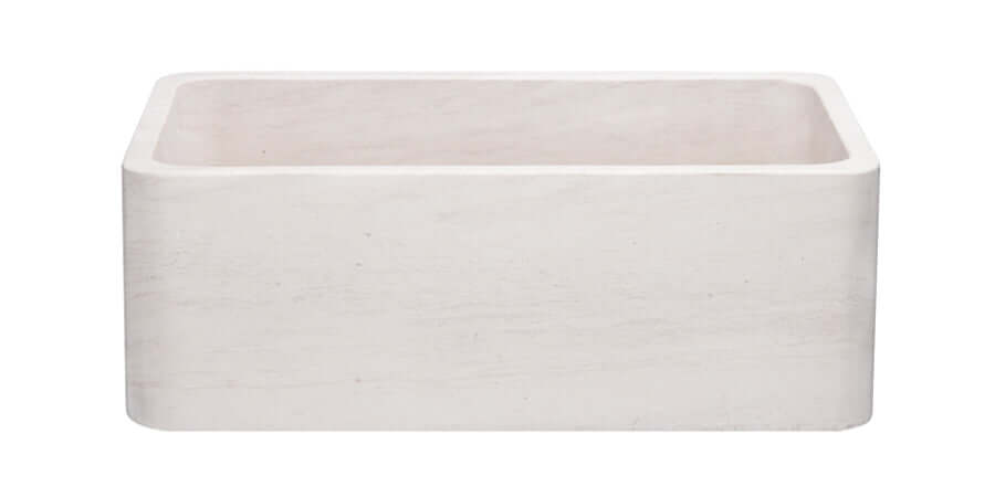 Crema Lyon Limestone 30" Stone Farmhouse Sink, Beige, KF302010SB-NLP-CL