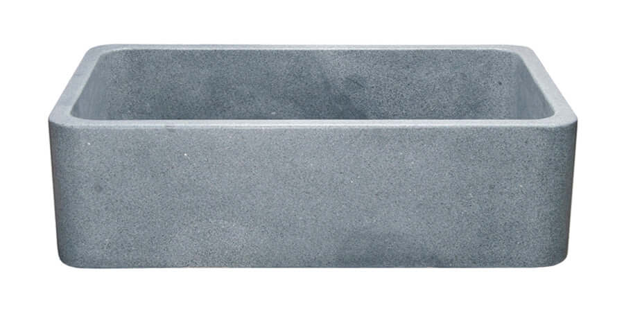 Alternate Image for 33" Stone Farmhouse Kitchen Sink, Smooth Reversible Apron Front, Mercury Granite, Gray, KF332010SB-NLP-M