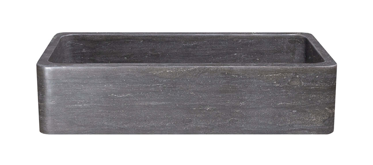 42" Smoke Brown Limestone Farmhouse Kitchen Sink, Single Bowl, Reversible, KF422010SB-NLP-BLN