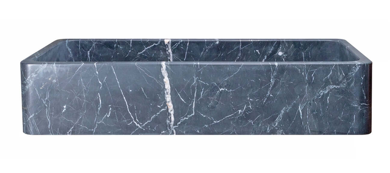 Alternate Image for 48" Charcoal Marquina Soapstone Farmhouse Kitchen Sink, Single Bowl, Reversible, KF482210SB-NLP-CMS