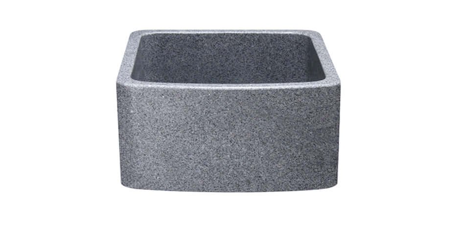 Mercury Granite 17" Stone Farmhouse Sink, Gray, KFCF171810-M
