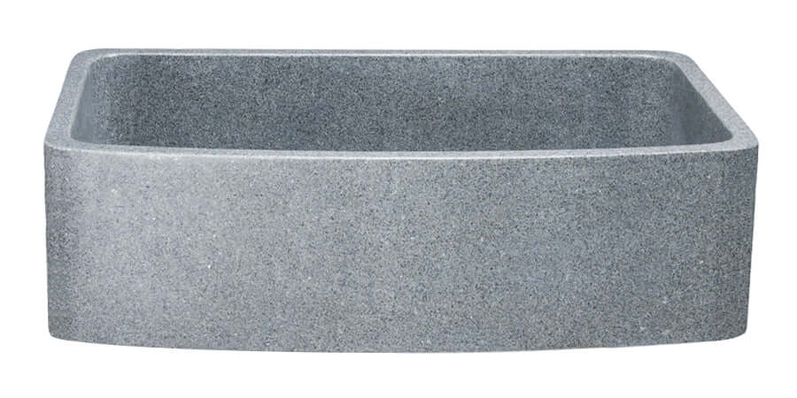 Mercury Granite 36" Stone Farmhouse Sink, Gray, KFCF362210SB-NLP-M