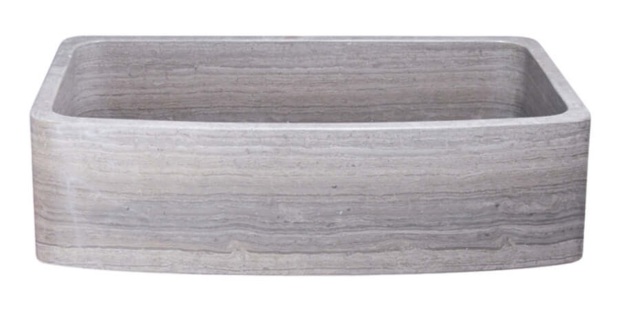 Stratus Marble 36" Stone Farmhouse Sink, Gray, KFCF362210SB-NLP-STM