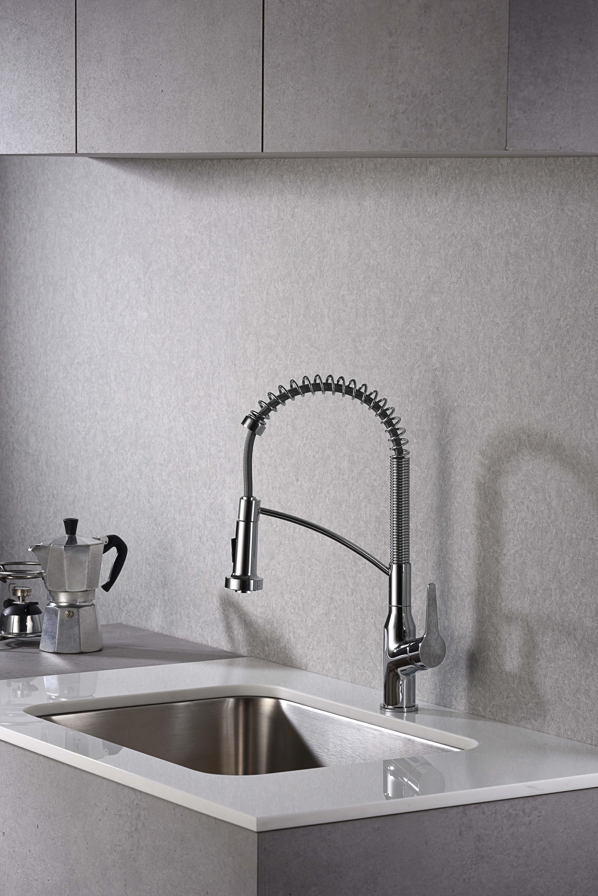 Alternate Image for Karran Scottsdale Single Lever Handle Lead-free Brass ADA Kitchen Faucet, Pull Down, Chrome, KKF210C