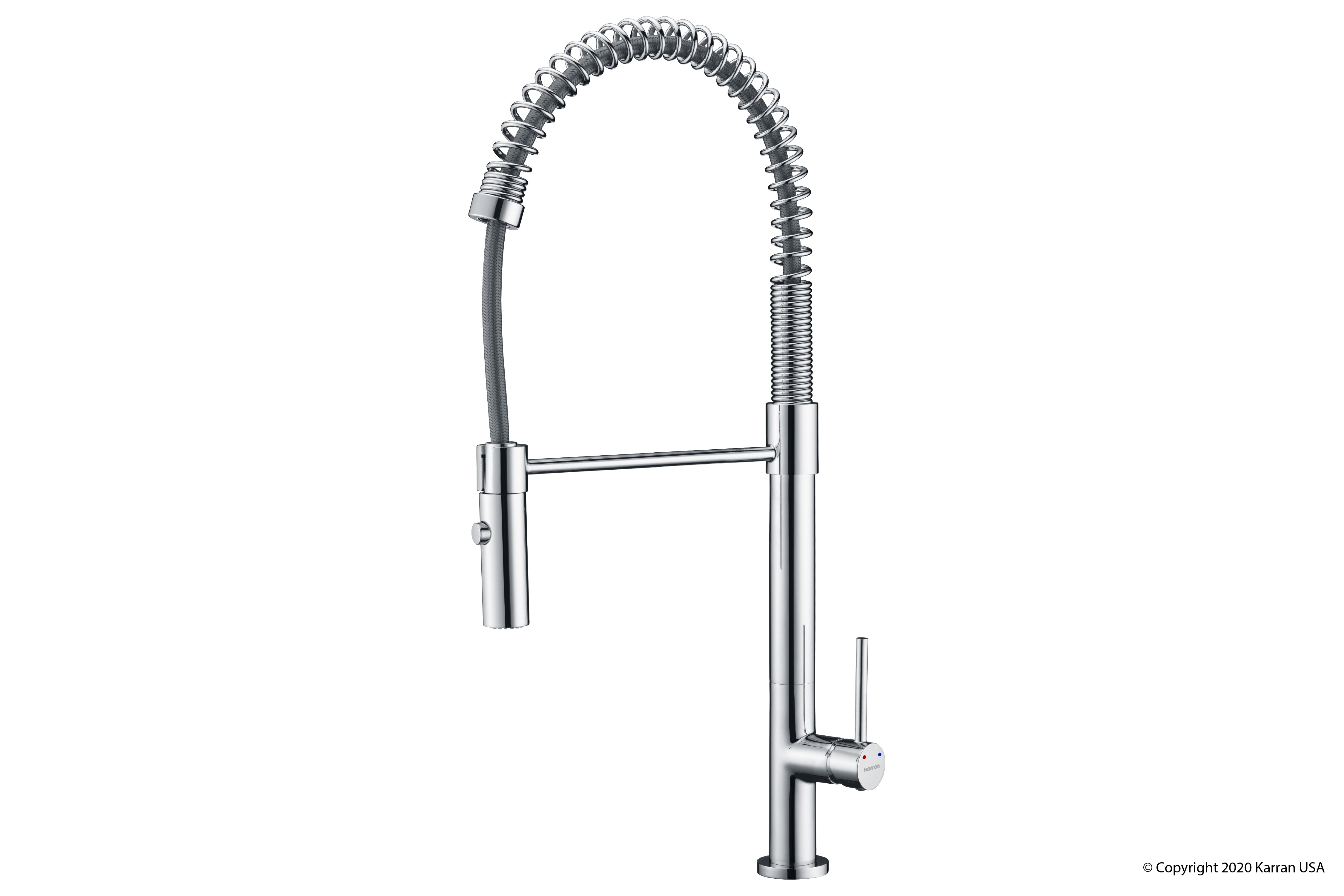 Alternate Image for Karran Bluffton Single Lever Handle Lead-free Brass ADA Kitchen Faucet, Pull Down, Chrome, KKF220C