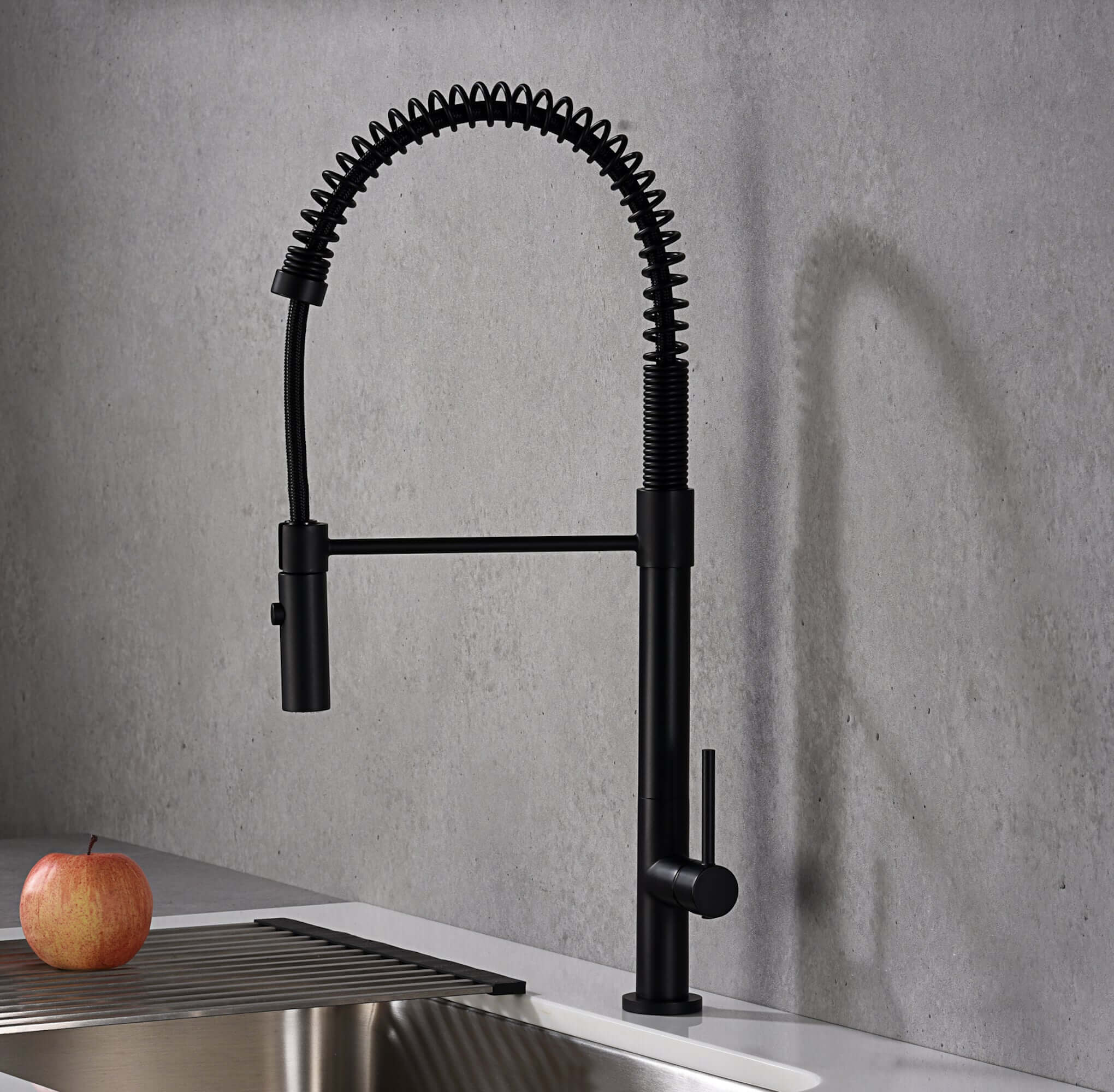 Alternate Image for Karran Bluffton Single Lever Handle Lead-free Brass ADA Kitchen Faucet, Pull Down, Matte Black, KKF220MB