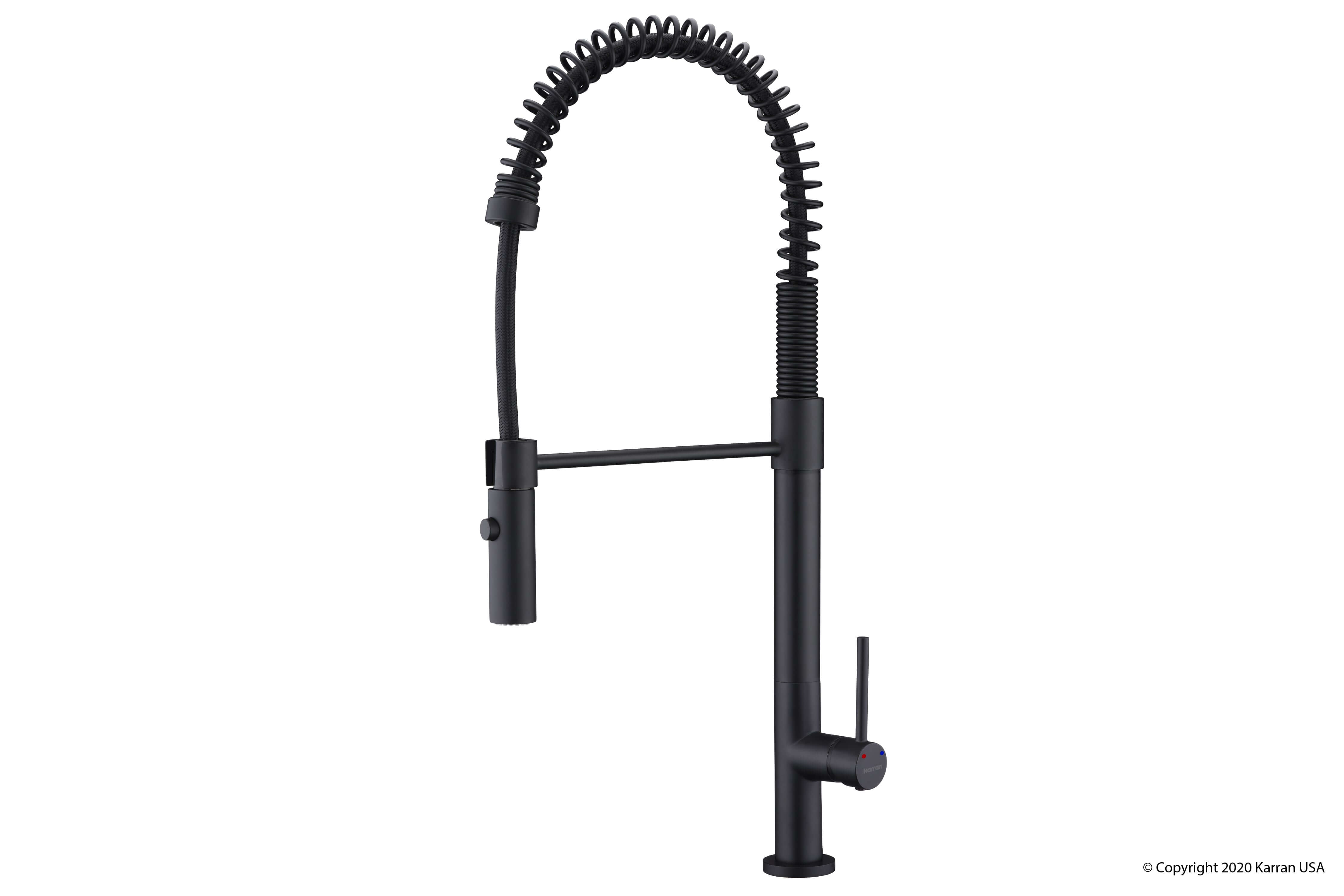 Alternate Image for Karran Bluffton Single Lever Handle Lead-free Brass ADA Kitchen Faucet, Pull Down, Matte Black, KKF220MB