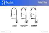 Karran Tumba Single Lever Handle Lead-free Brass ADA Kitchen Faucet, Pull Down, Matte Black, KKF230MB