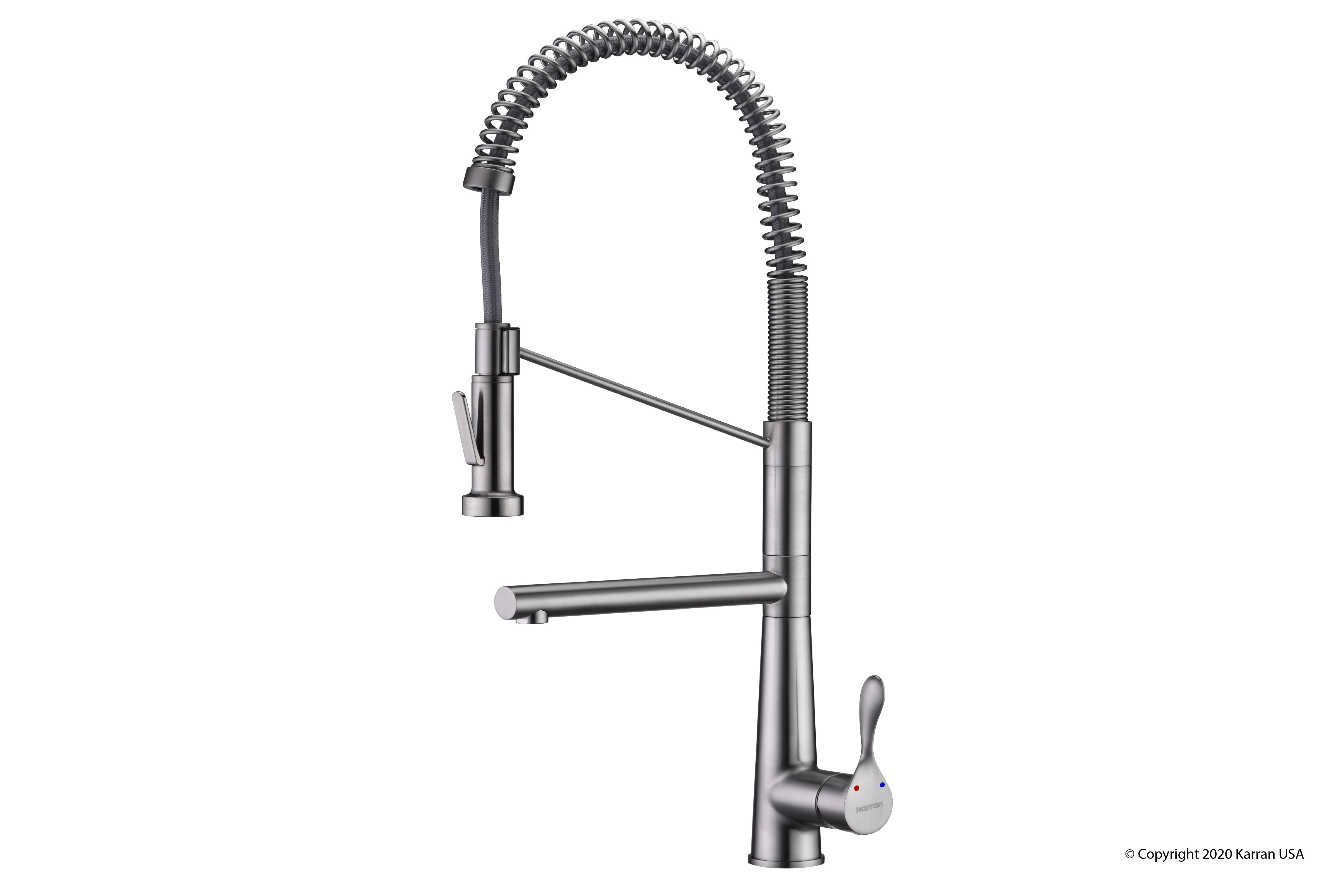 Alternate Image for Karran Tumba Single Lever Handle Lead-free Brass ADA Kitchen Faucet, Pull Down, Stainless Steel, KKF230SS