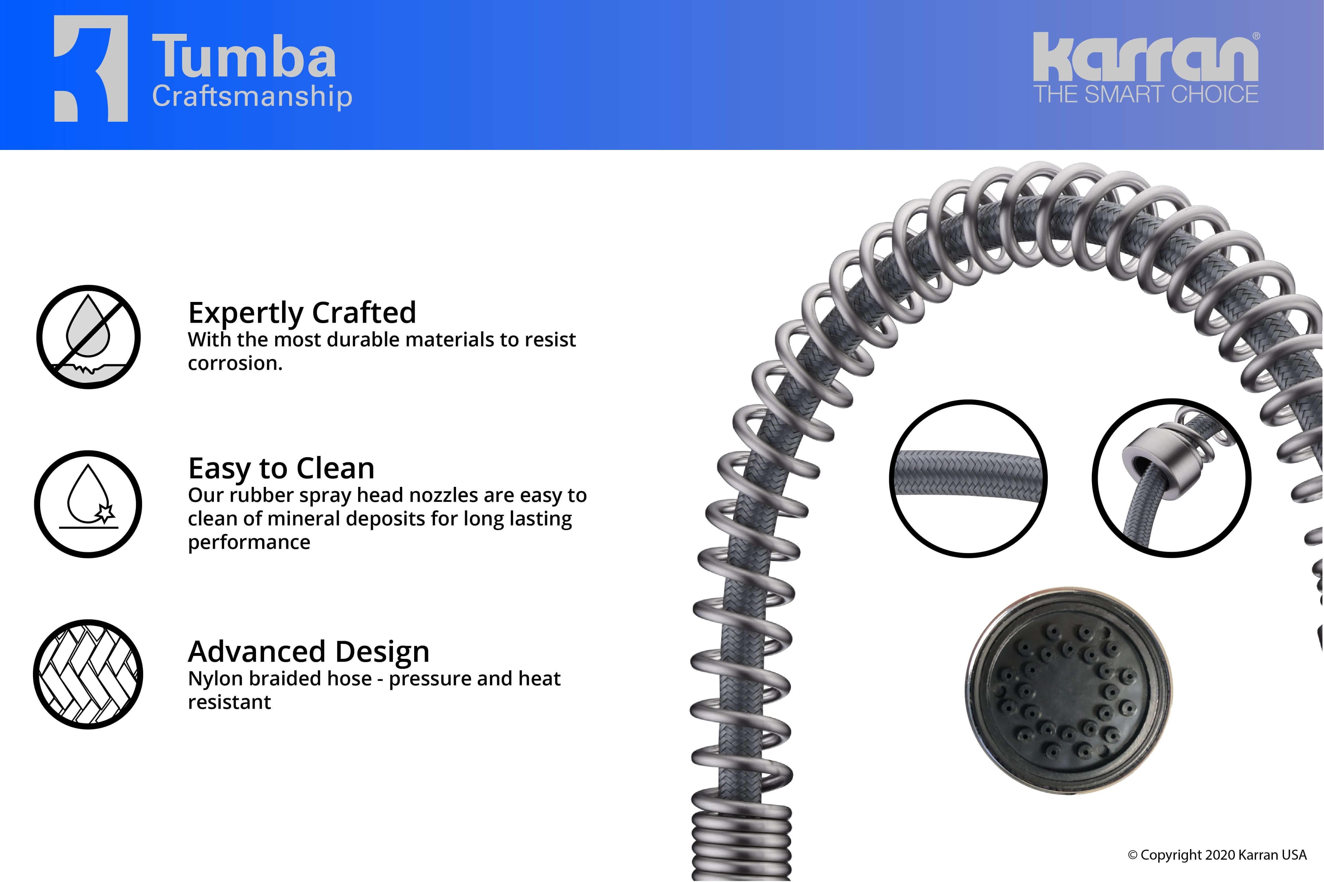 Alternate Image for Karran Tumba Single Lever Handle Lead-free Brass ADA Kitchen Faucet, Pull Down, Stainless Steel, KKF230SS