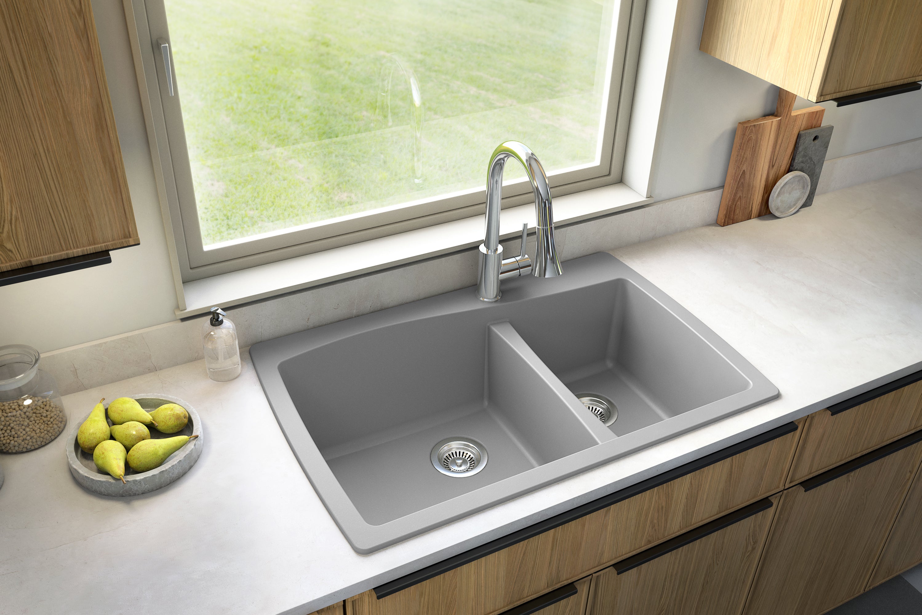 Alternate Image for Karran Weybridge Single Lever Handle Lead-free Brass ADA Kitchen Faucet, Pull Down, Chrome, KKF240C