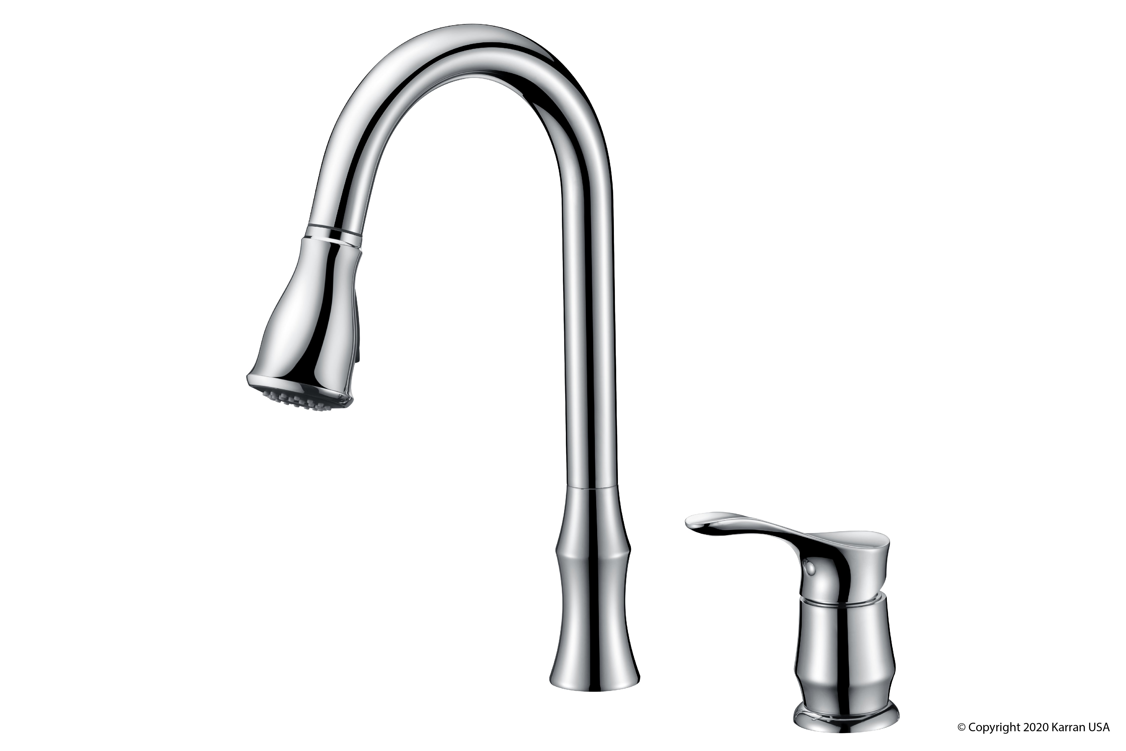 Alternate Image for Karran Hillwood Single Lever Handle Lead-free Brass ADA Kitchen Faucet, Pull Down, Chrome, KKF260C