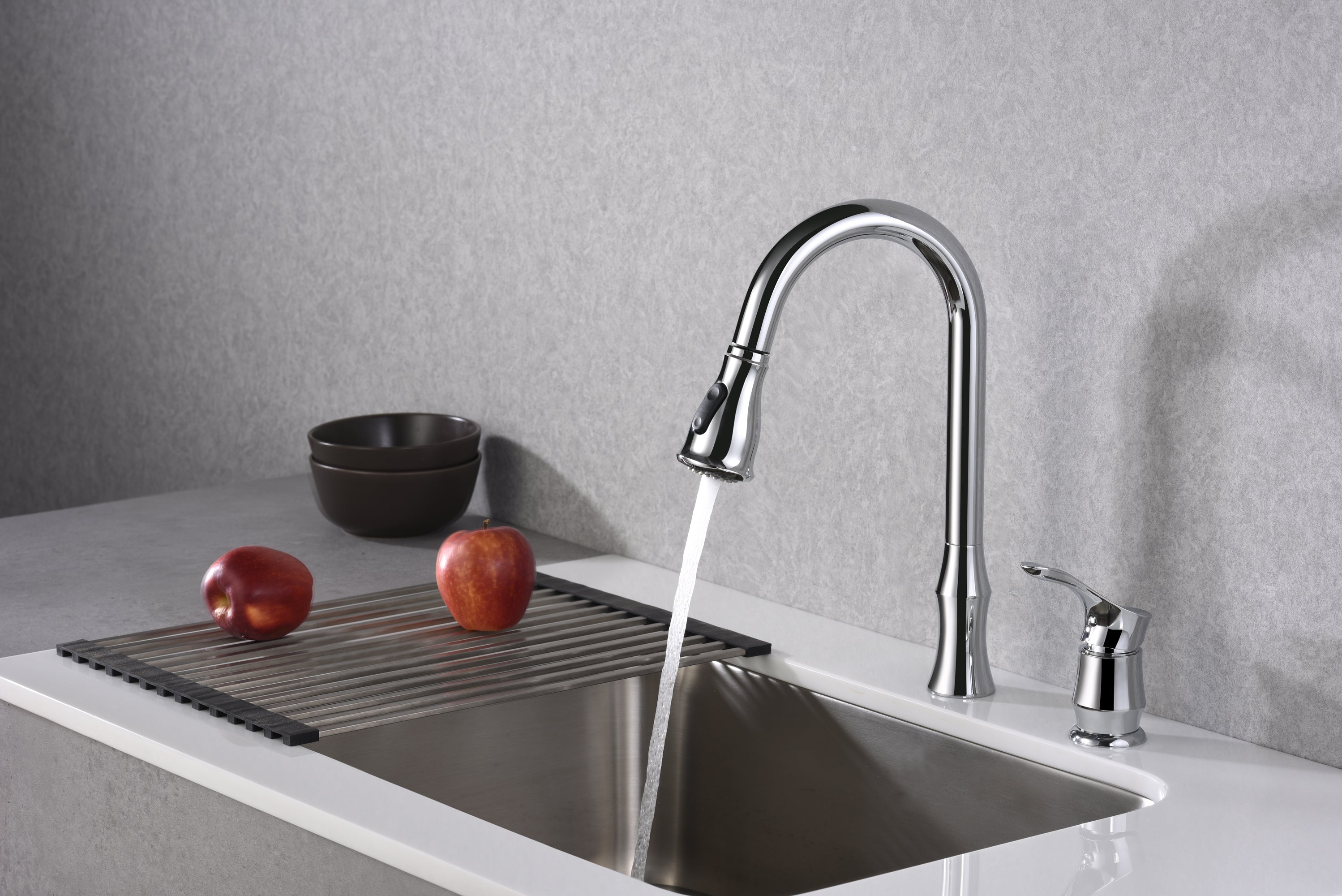 Alternate Image for Karran Hillwood Single Lever Handle Lead-free Brass ADA Kitchen Faucet, Pull Down, Chrome, KKF260C