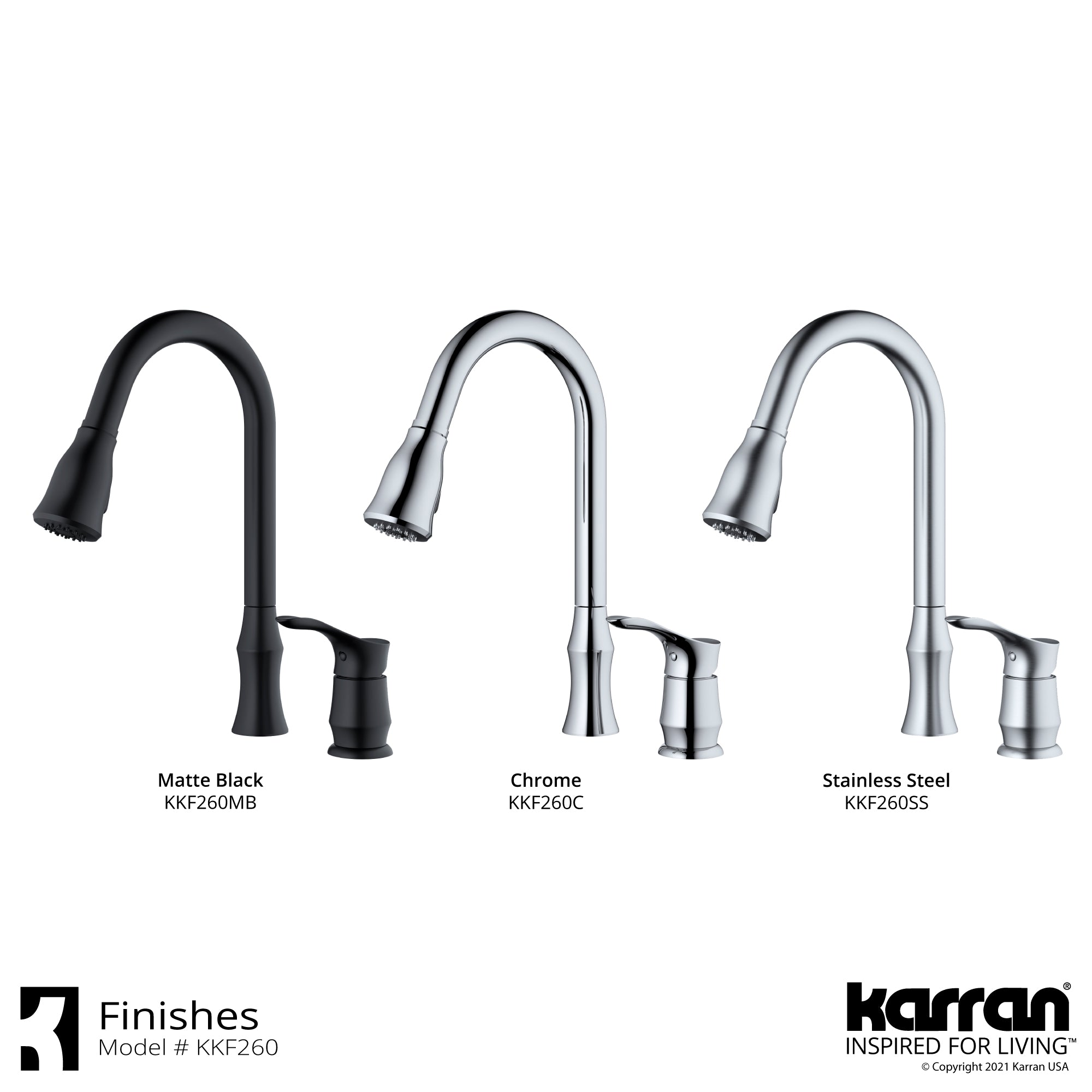 Alternate Image for Karran Hillwood 1.8 GPM Single Lever Handle Lead-free Brass ADA Kitchen Faucet, Pull-Down Kitchen, Matte Black, KKF260MB