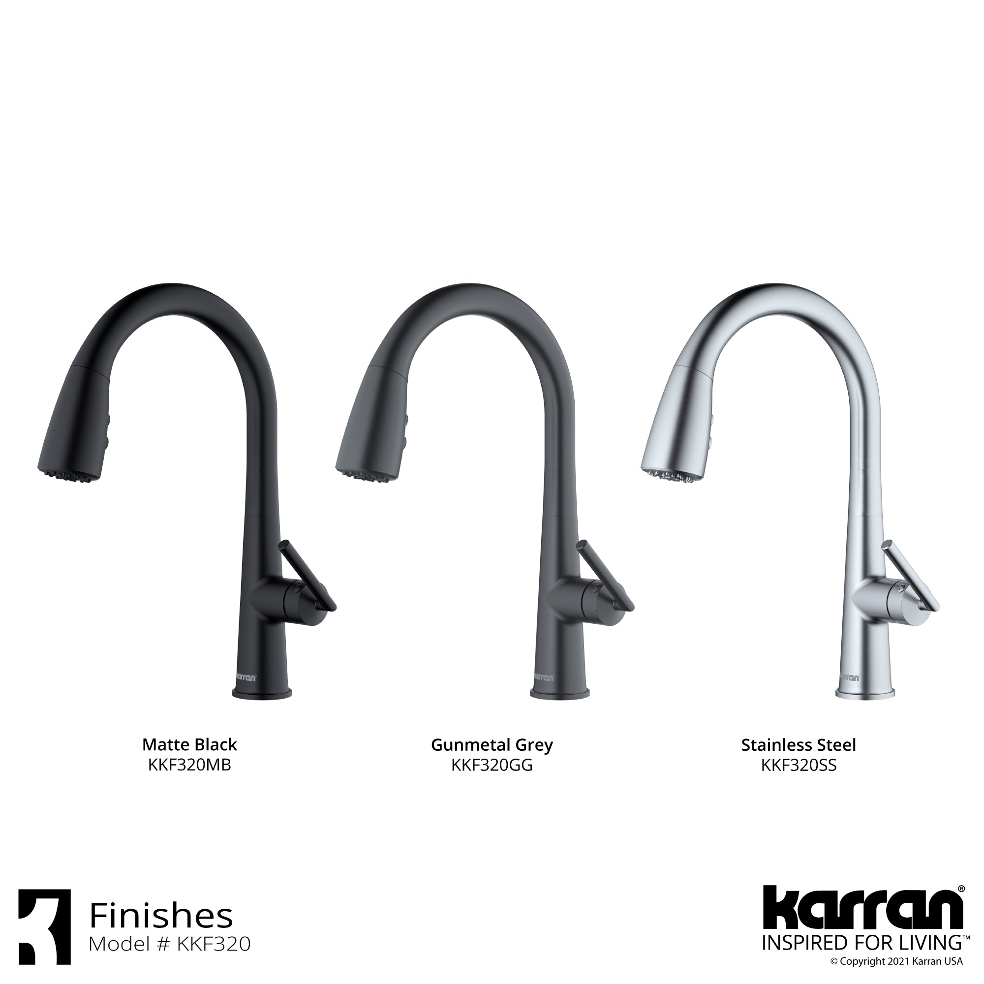 Alternate Image for Karran Kentland 1.8 GPM Single Lever Handle Lead-free Brass ADA Kitchen Faucet, Pull-Down Kitchen, Matte Black, KKF320MB