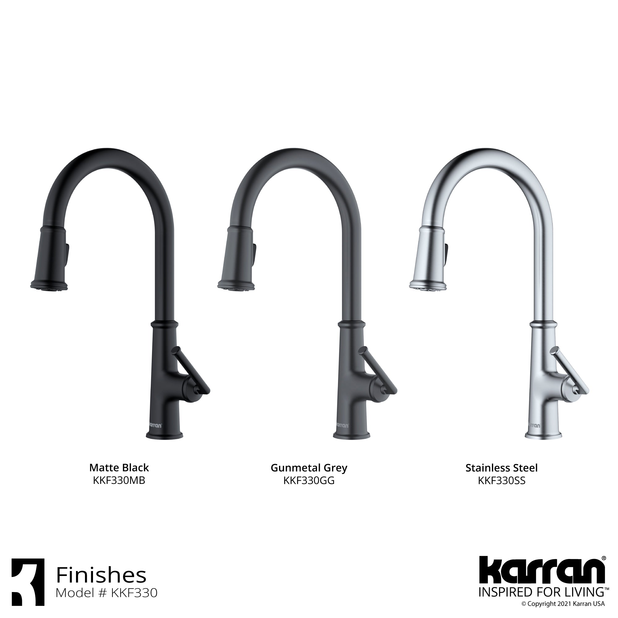 Alternate Image for Karran Elwood 1.8 GPM Single Lever Handle Lead-free Brass ADA Kitchen Faucet, Pull-Down Kitchen, Gunmetal Grey, KKF330GG