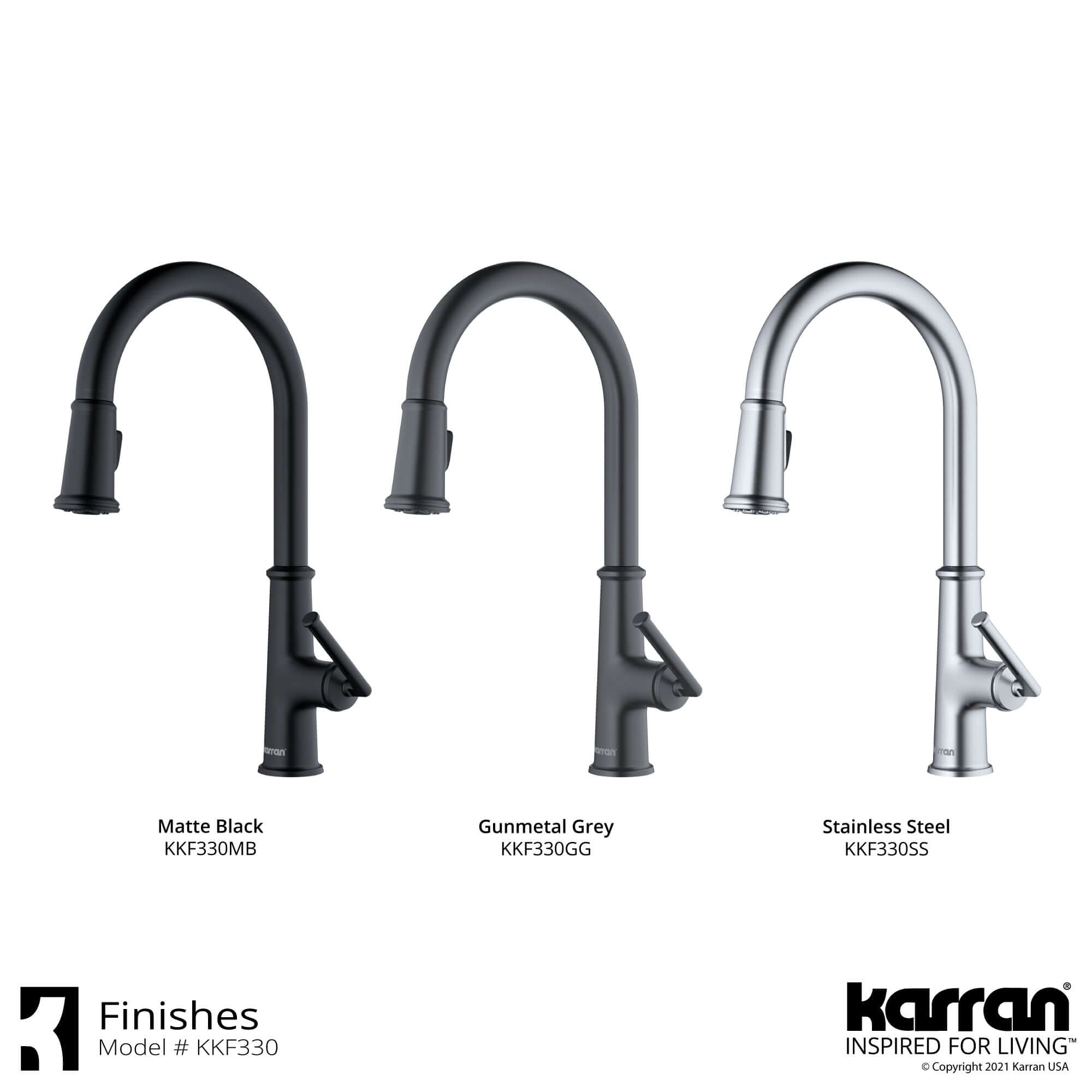 Alternate Image for Karran Elwood 1.8 GPM Single Lever Handle Lead-free Brass ADA Kitchen Faucet, Pull-Down Kitchen, Matte Black, KKF330MB