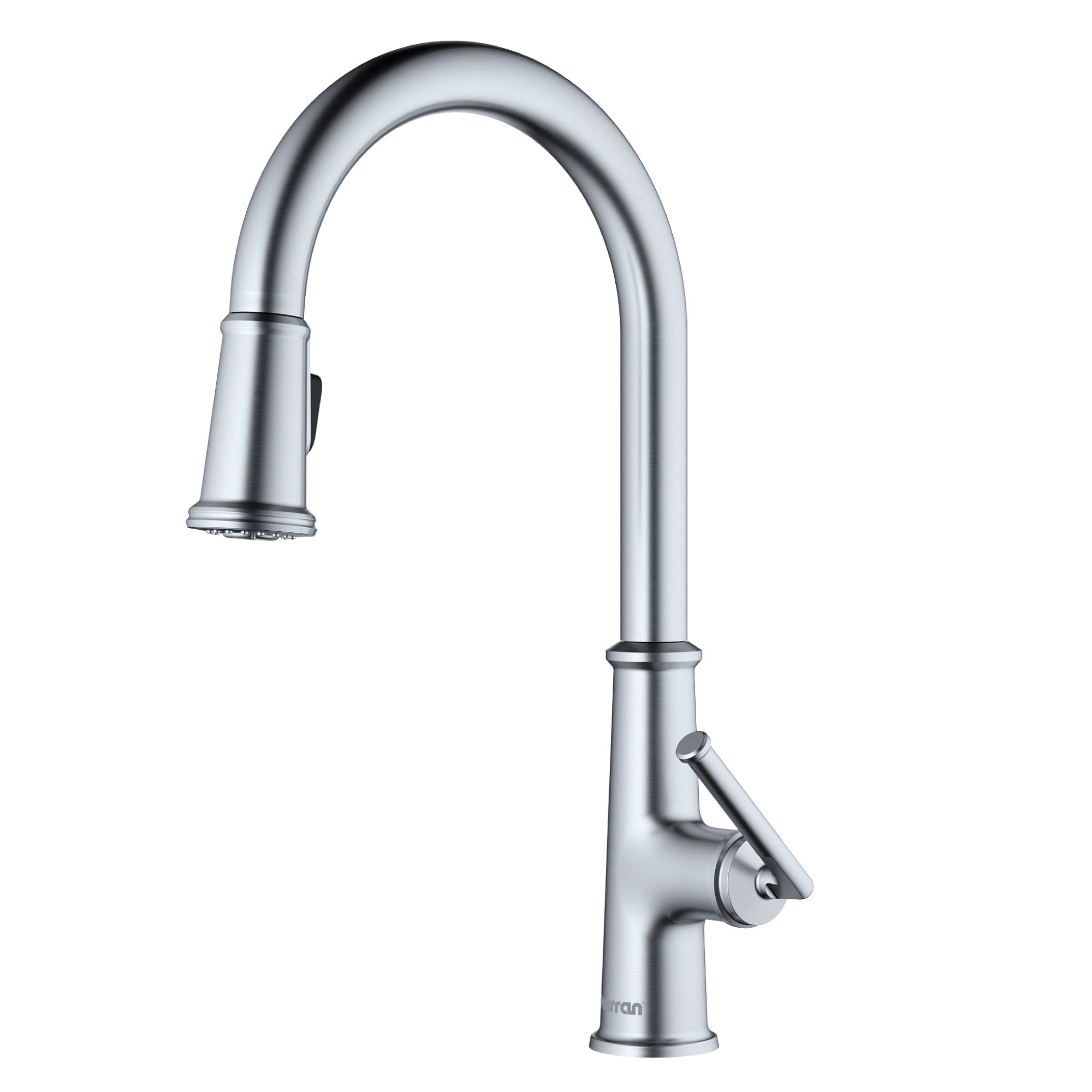 Karran Elwood 1.8 GPM Single Lever Handle Lead-free Brass ADA Kitchen Faucet, Pull-Down Kitchen, Stainless Steel, KKF330SS