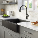 Karran Kentland 1.8 GPM Single Lever Handle Lead-free Brass ADA Kitchen Faucet, Pull-Down Kitchen, Matte Black, KKF320MB