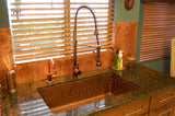 Premier Copper Products 33" Copper Kitchen Sink, Antique Copper, KSB33199 - The Sink Boutique