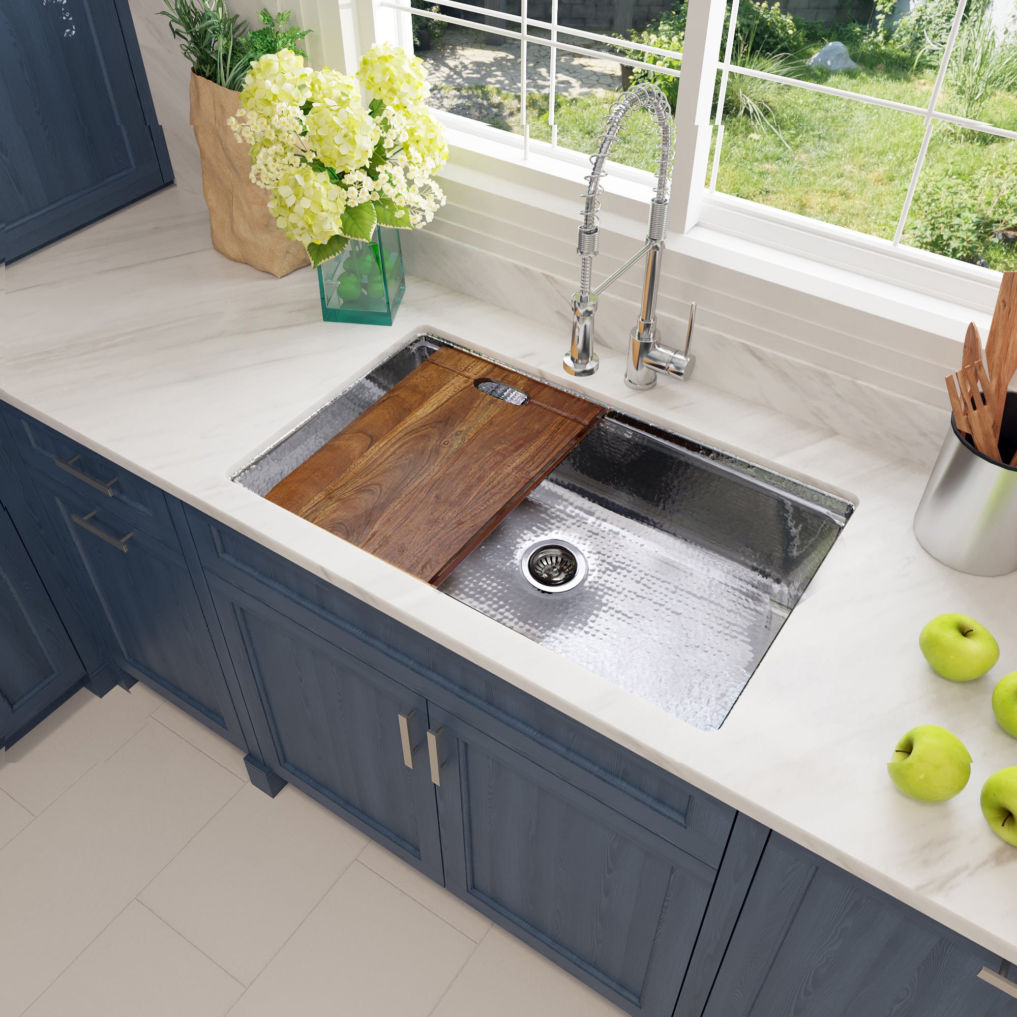 Alternate Image for Nantucket Sinks Brightwork Home 32" Undermount Stainless Steel Kitchen Sink, 16 Gauge, KSSH-PS-3220