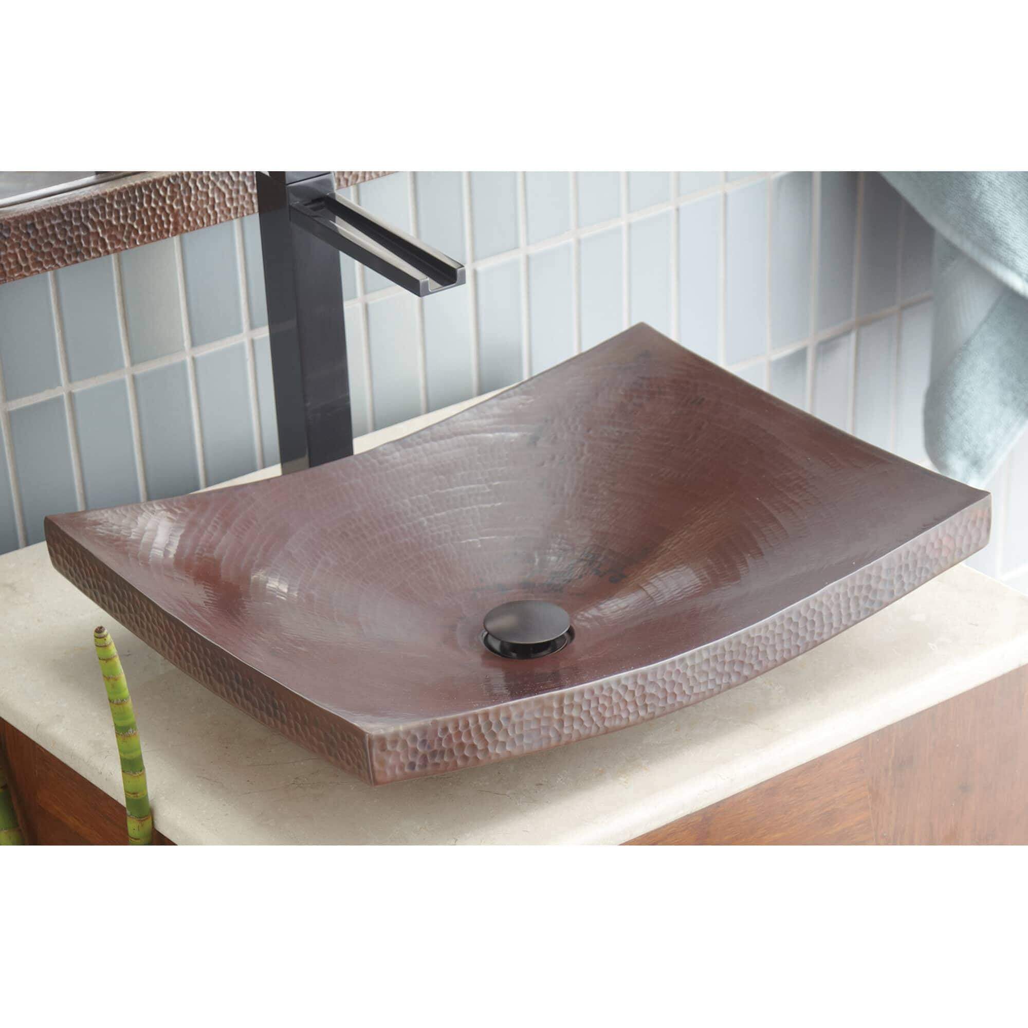 Alternate Image for Native Trails Kohani 20" Rectangle Copper Bathroom Sink, Antique Copper, CPS257
