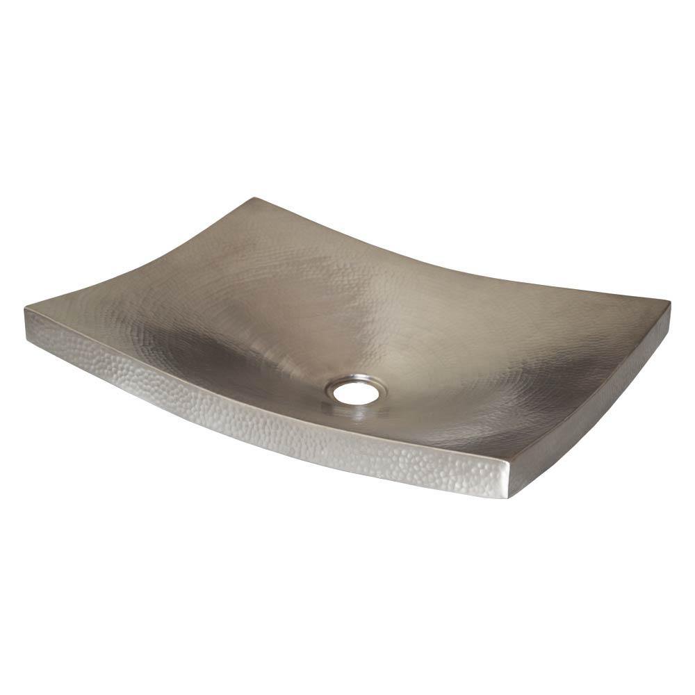 Native Trails Kohani 20" Rectangle Nickel Bathroom Sink, Brushed Nickel, CPS557